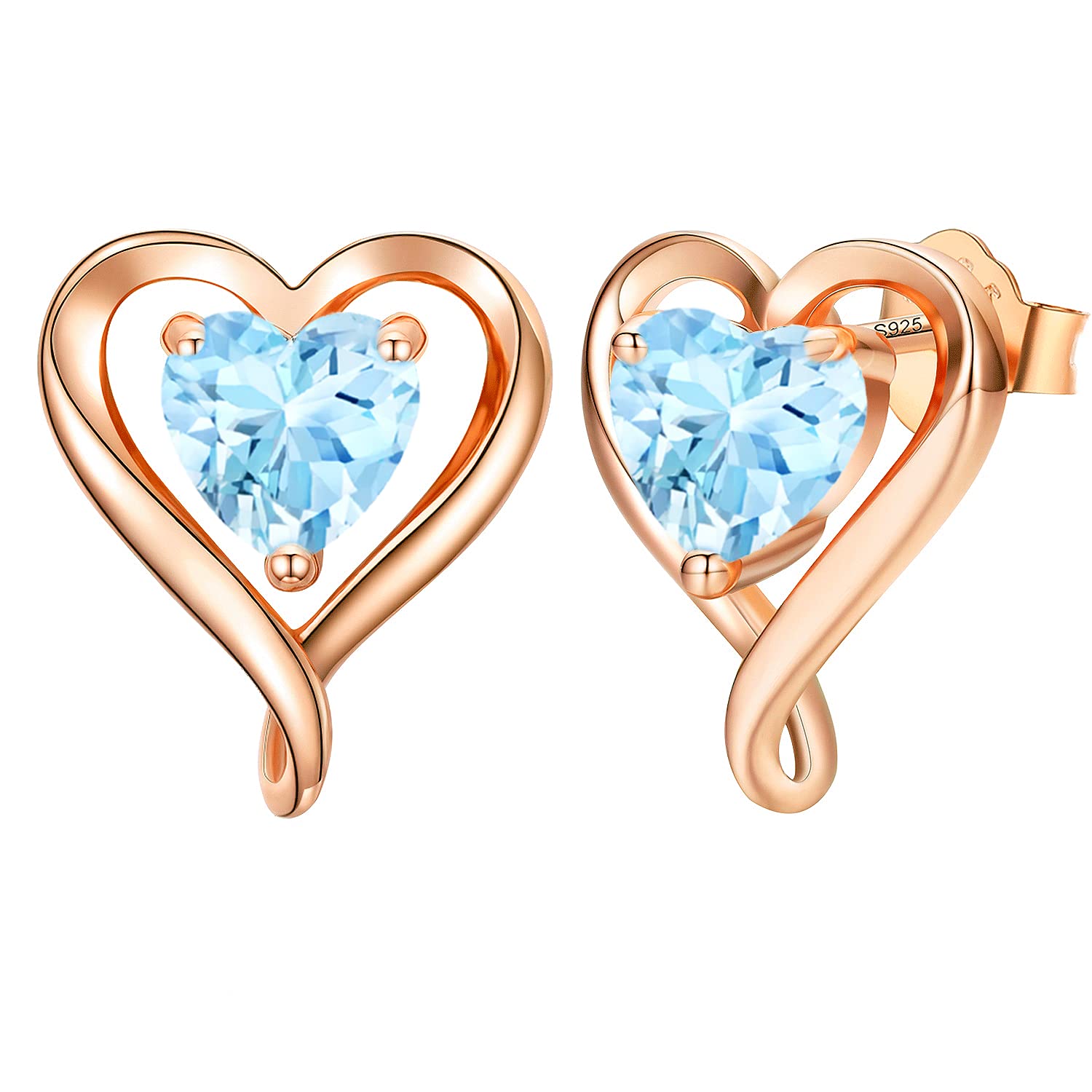 LAVUMO-Pendientes-Mujer-Plata-de-ley-925-Oro-rosa-Pendientes-Joyas-de-Mujer-Regalos-para-Esposa-Mama-Novia-en