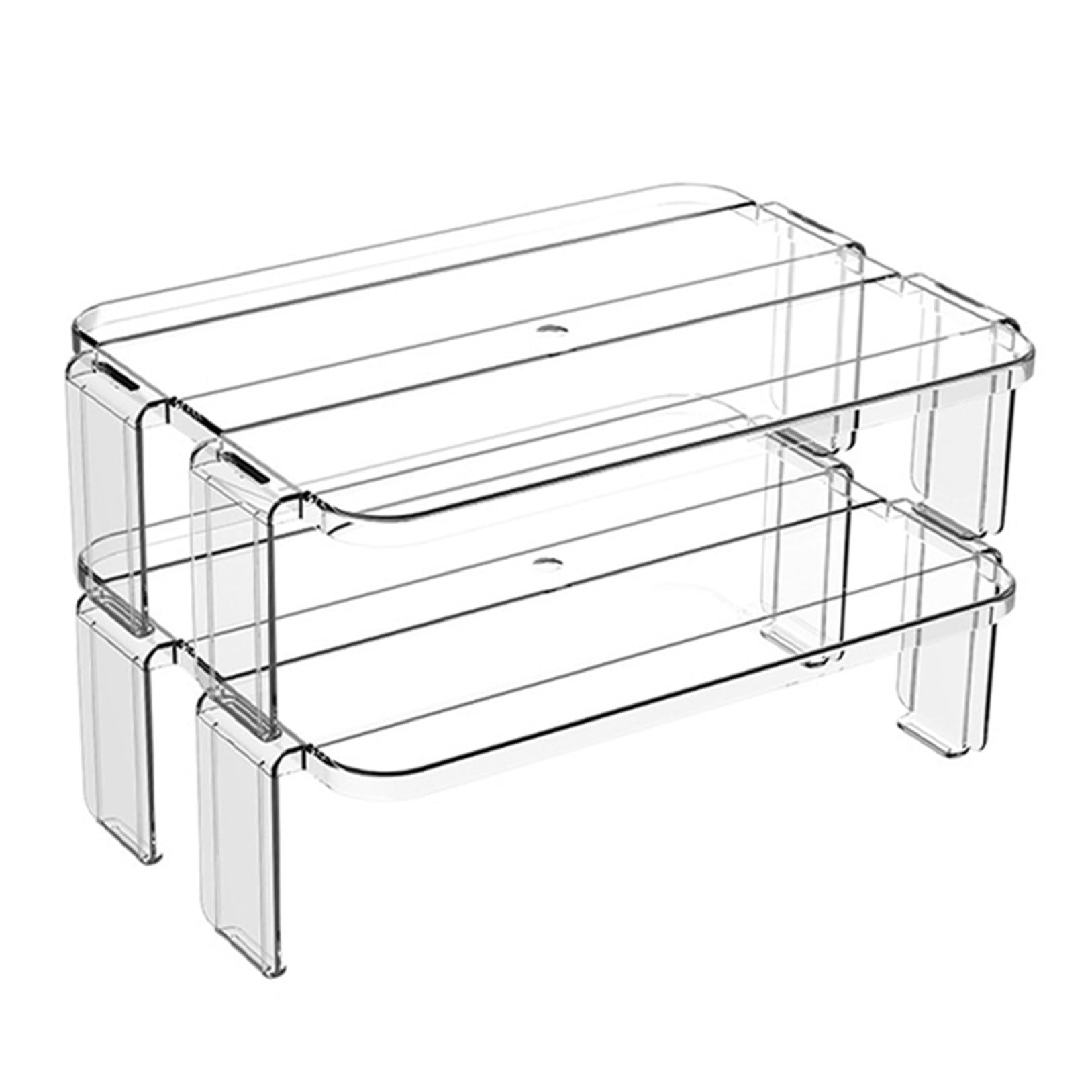 Estante de Almacenamiento para Nevera, 2 Piezas, Plástico Transparente