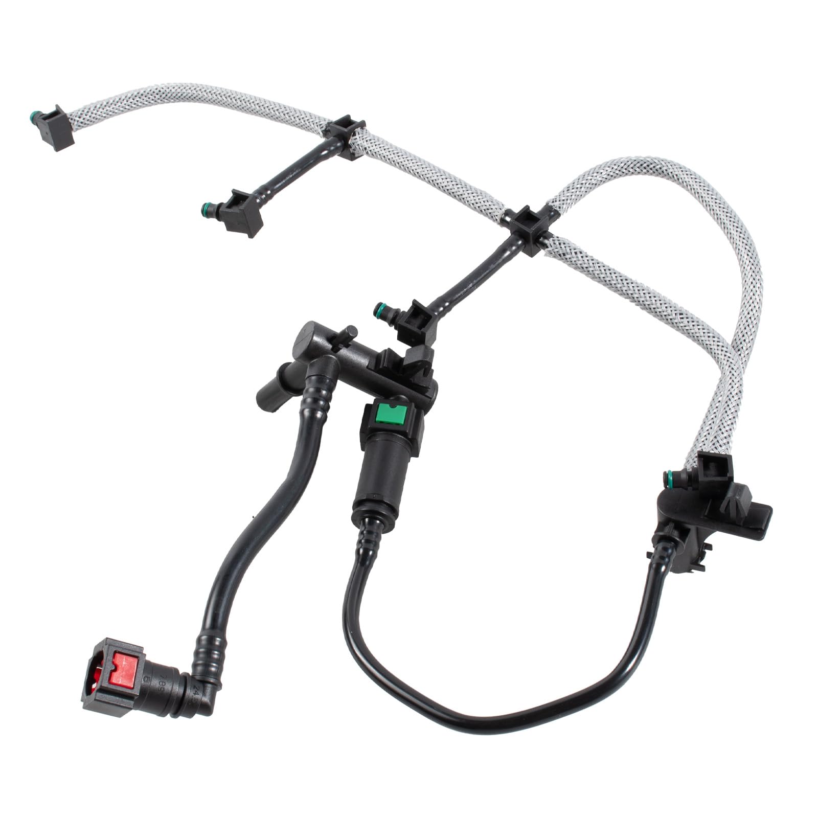 Tuyau de fuite de carburant diesel Dixhills avec capteur, tuyau de retour d'injecteur compatible avec les modèles F0.r.d. Transit Focus Mk2 C-Max Mondeo Mk4 S-Max 1.8TDCI # 4M5Q9K022AG 1521487