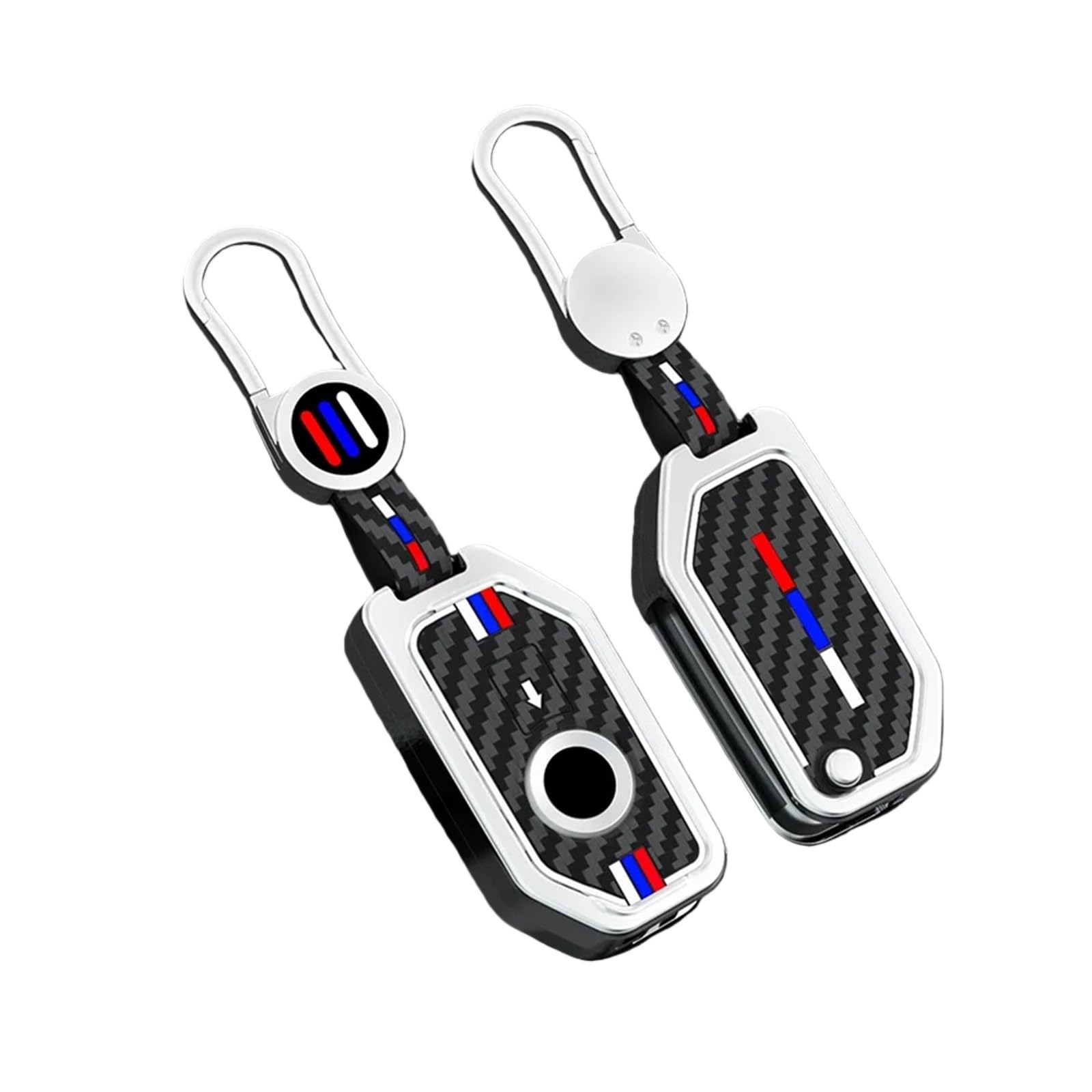 Key Cover Shell Fob Case Skin Holder Compatible For BMW Motorcycle F750GS F850GS K1600GT R1200GS LC ADV R1250GS ADV(Silver set)