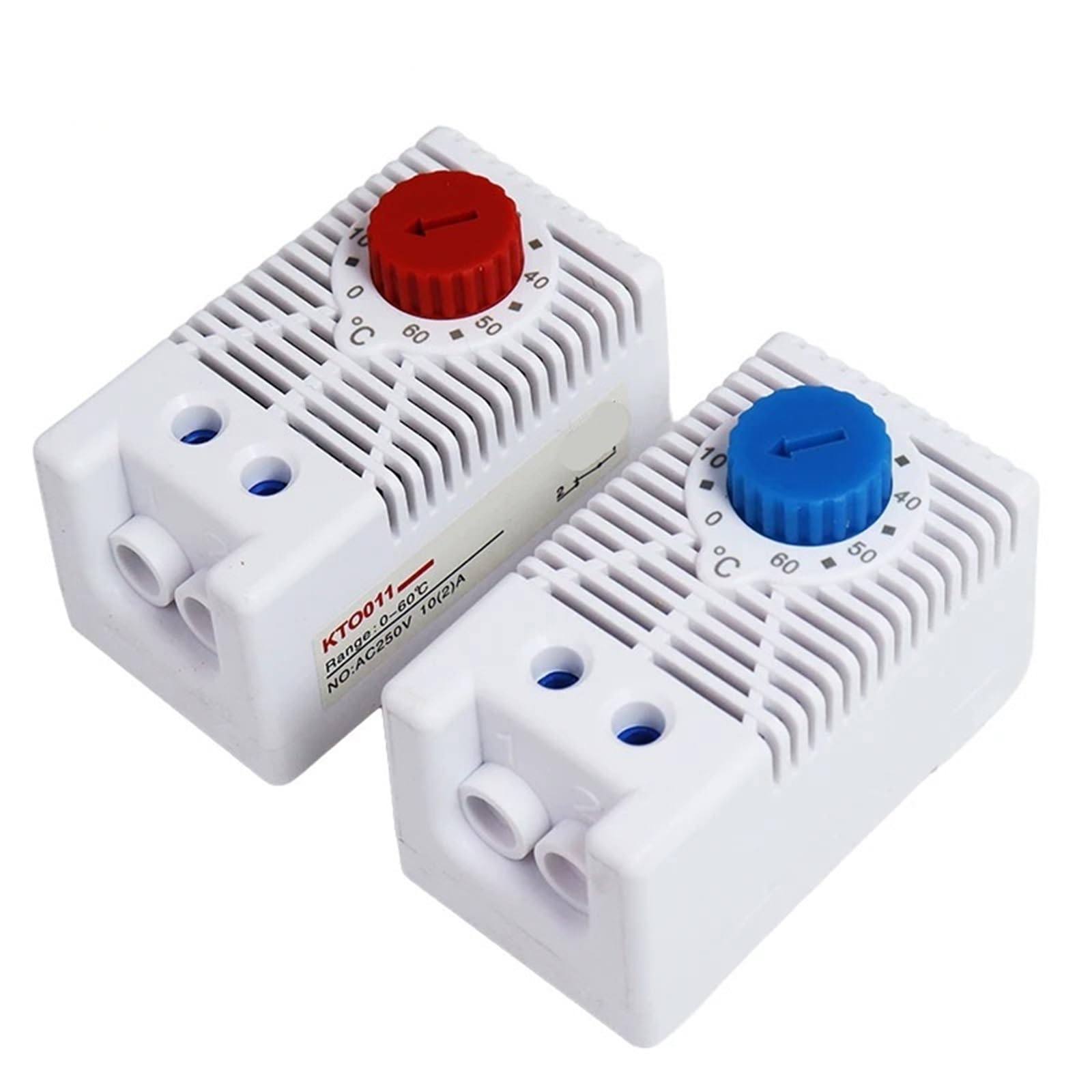 10 pz KTS011 KTO011 DIN rail Termoregolatore Interruttore Meccanico NO NC 60℃ Raffreddamento Riscaldamento Pannello Armadio Industriale Termostato 220 volt(KTO011 NC -20-40)