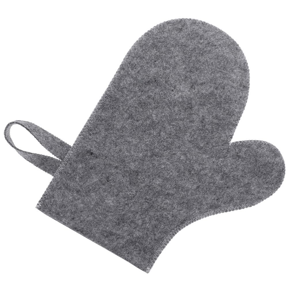 GLEAVI Felt Sauna Gloves Exfoliating Gloves Korean Exfoliating Mitt Scrubber Gloves Bathing Sauna Glove Bathing Sauna Mitt White Felt Sauna Heat Protecting Mitten Intelligent Accessories
