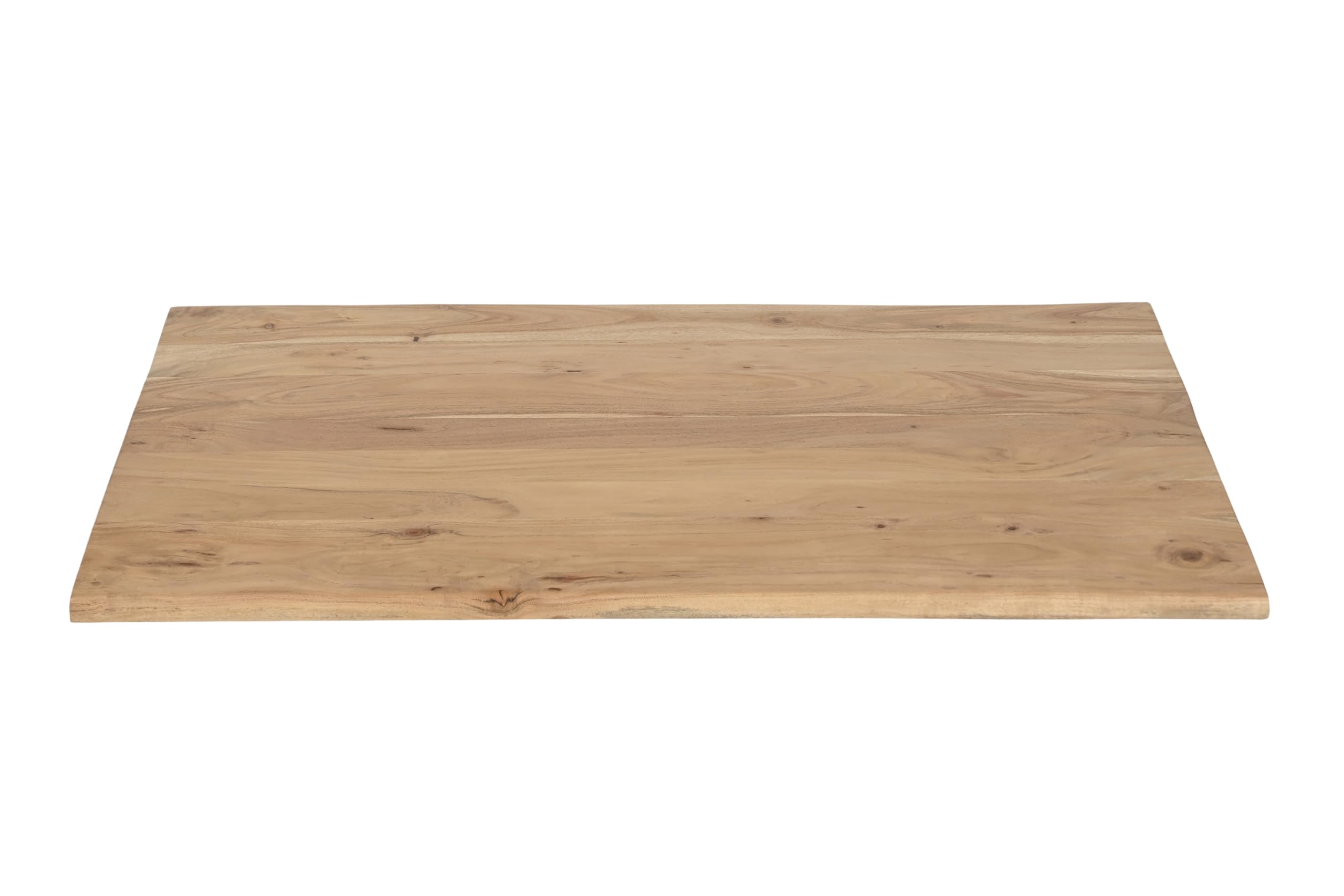 SAM Tischplatte Brasileiro | 120 x 70 cm | Akazienholz massiv | Farbe: Natur | echte Baumkante | Pflegeleichte DIY Holzplatte | geeignet für Esstische/Couchtische/Bistrotische
