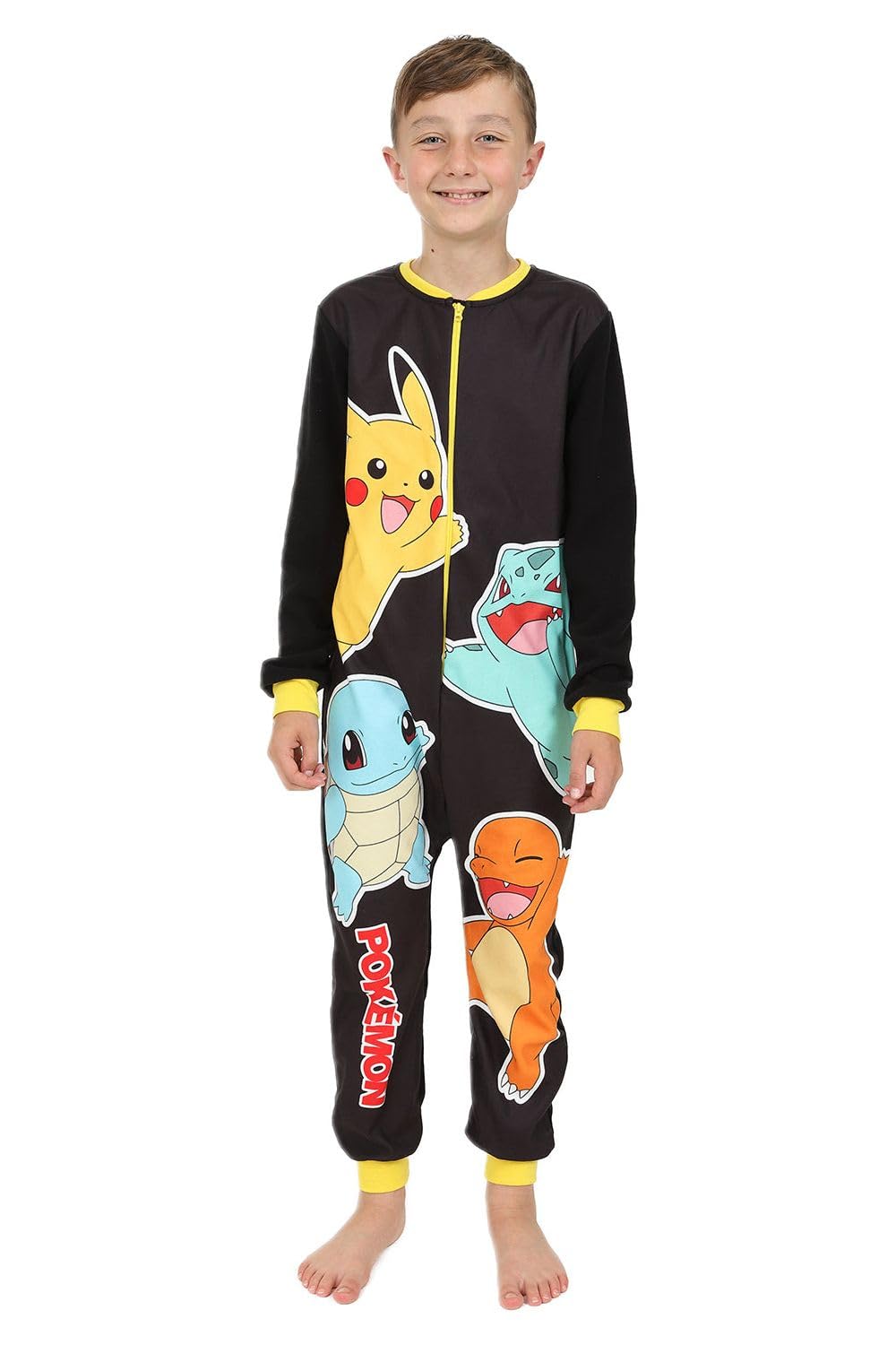 Pokémon Pykachu Grenouillère en polaire pour garçons et filles Noir