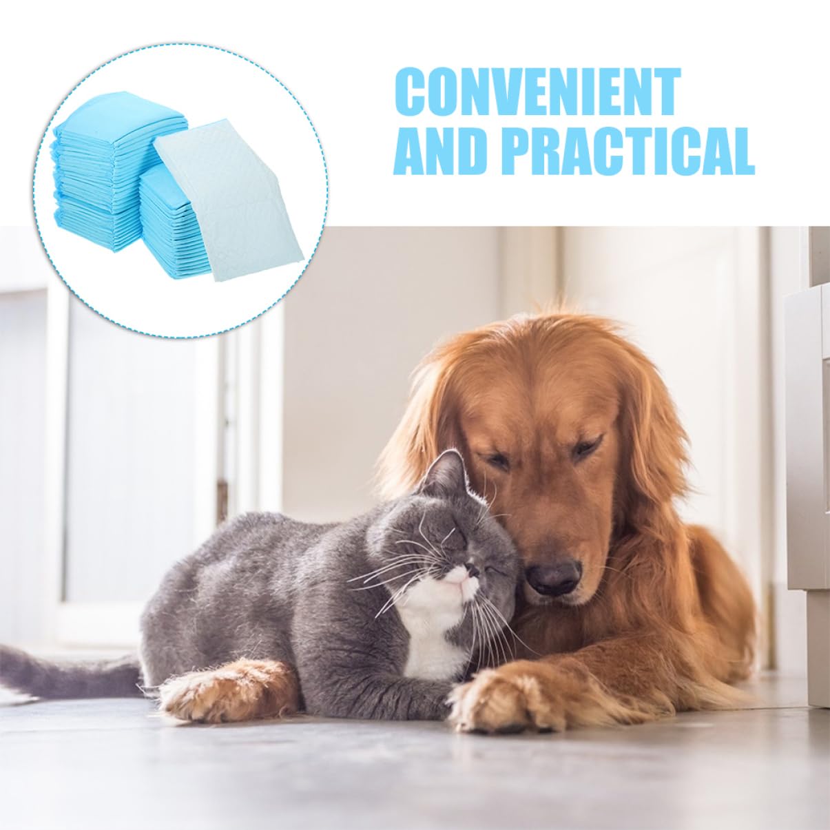 Happyyami 100pezzi Tappetini Assorbenti Per Cani e Gatti Di Traversine Impermeabili Per Addestramento Ultra Assorbenti e Facili Da Usare Perfetti Per Ambienti Domestici
