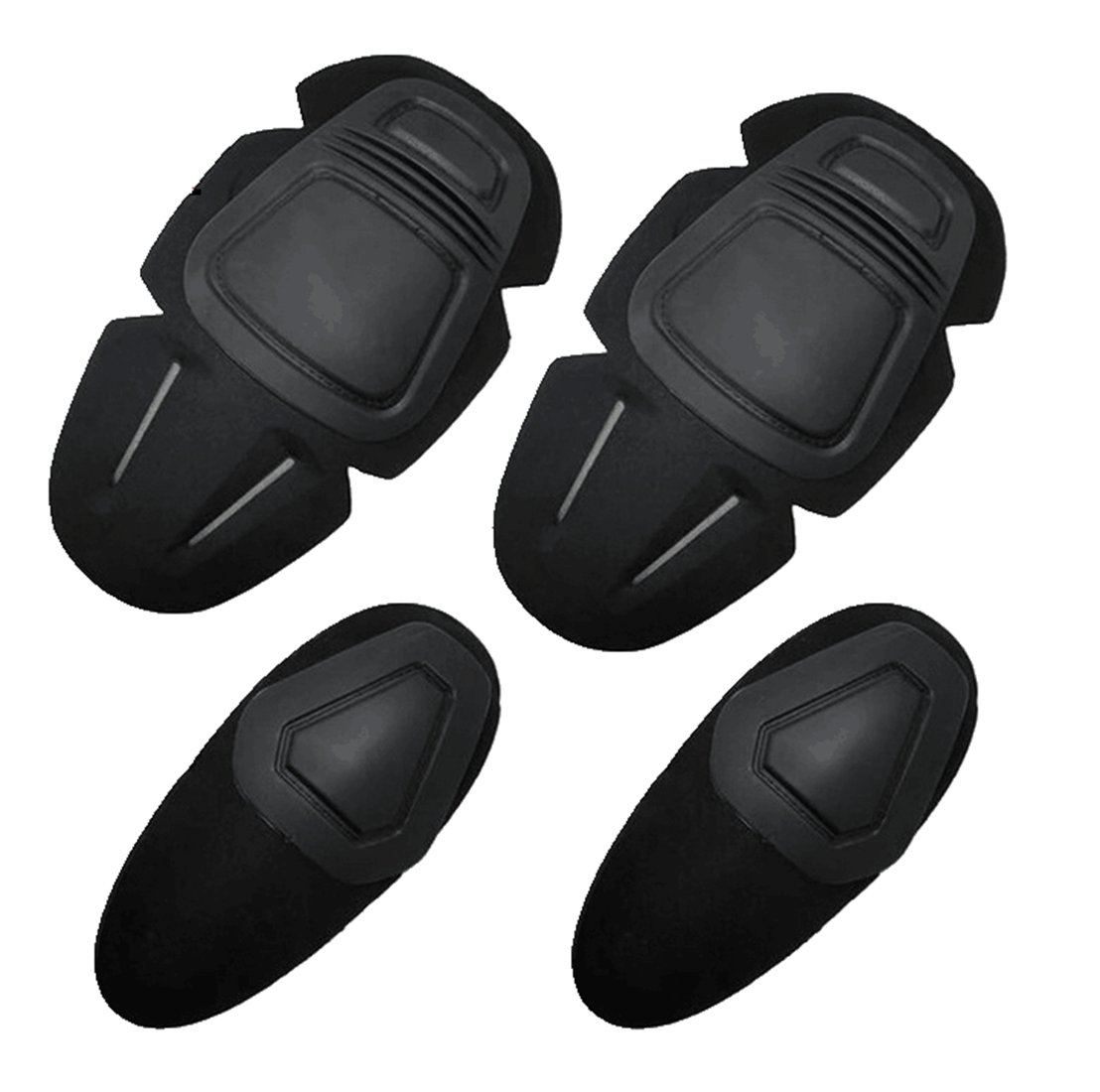 haoYK Tactical Elbow Protective Knee Pads Set for Tactical Combat G2 G3 Pants Trousers Outdoors (Knees BK-B+Elbow BK)