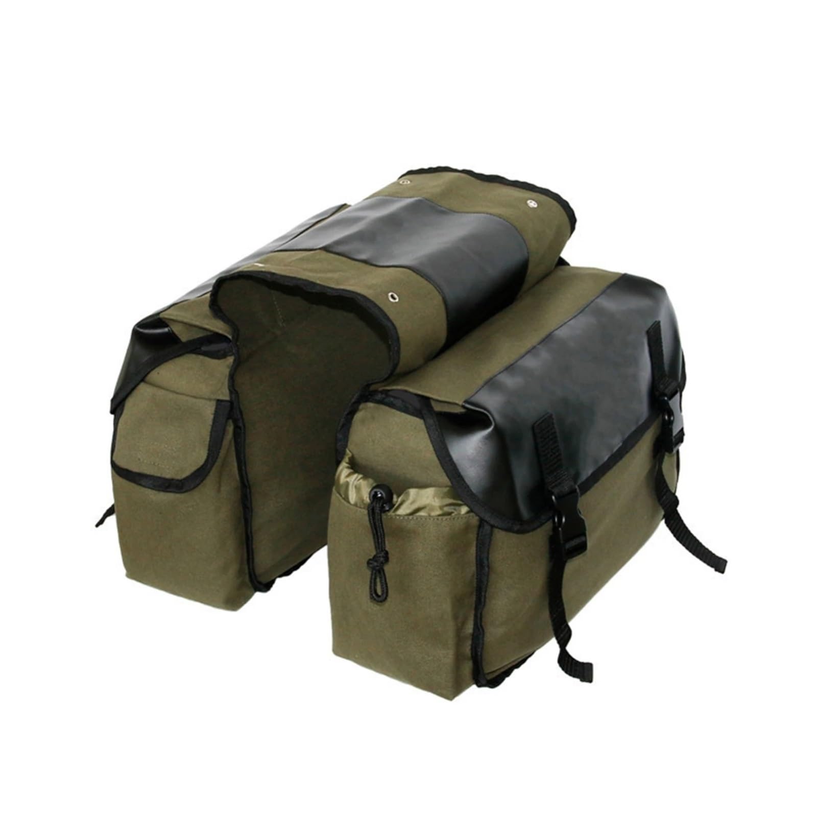 Borsa Moto Per Moto Borsa Da Sella Di Grande Capacità Viaggio Per Per Borse Laterali Impermeabile In Tela Per Selle Moto Bagagli(Military Green)
