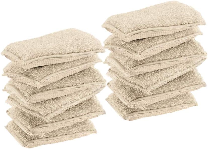KMAKII Bamboo Kitchen Sponges,Dish Sponge,Super Absorbent Cleaning Sponges, Pack of 12