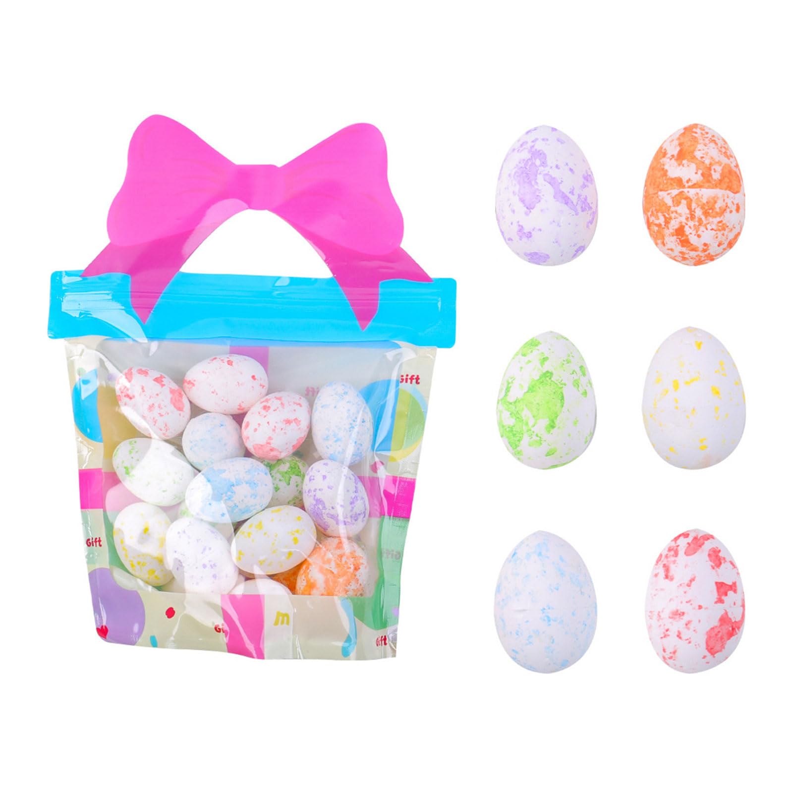 Tsophreniq Of 18 Speckled Eggs Ornament Small Colored Foam Eggs for Festival Party Decorations and Creative Crafting Project