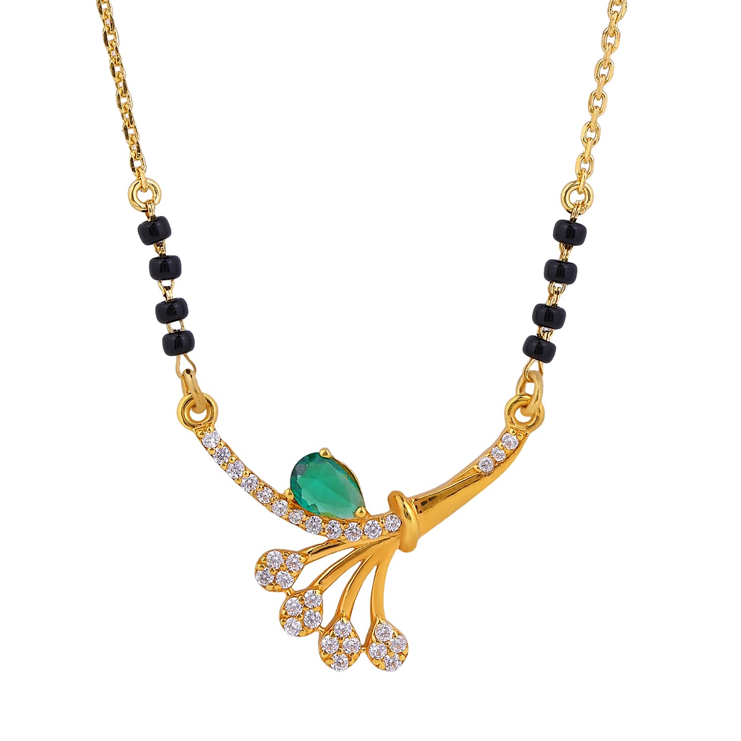 1gm Micron 18K Gold Plated Hypoallergenic Black Beads Kala Mani 925 Sterling Silver Mangalsutra | Tanmaniya | Chandi Necklace Jewellery | Pure Silver Gift for Women-image-6