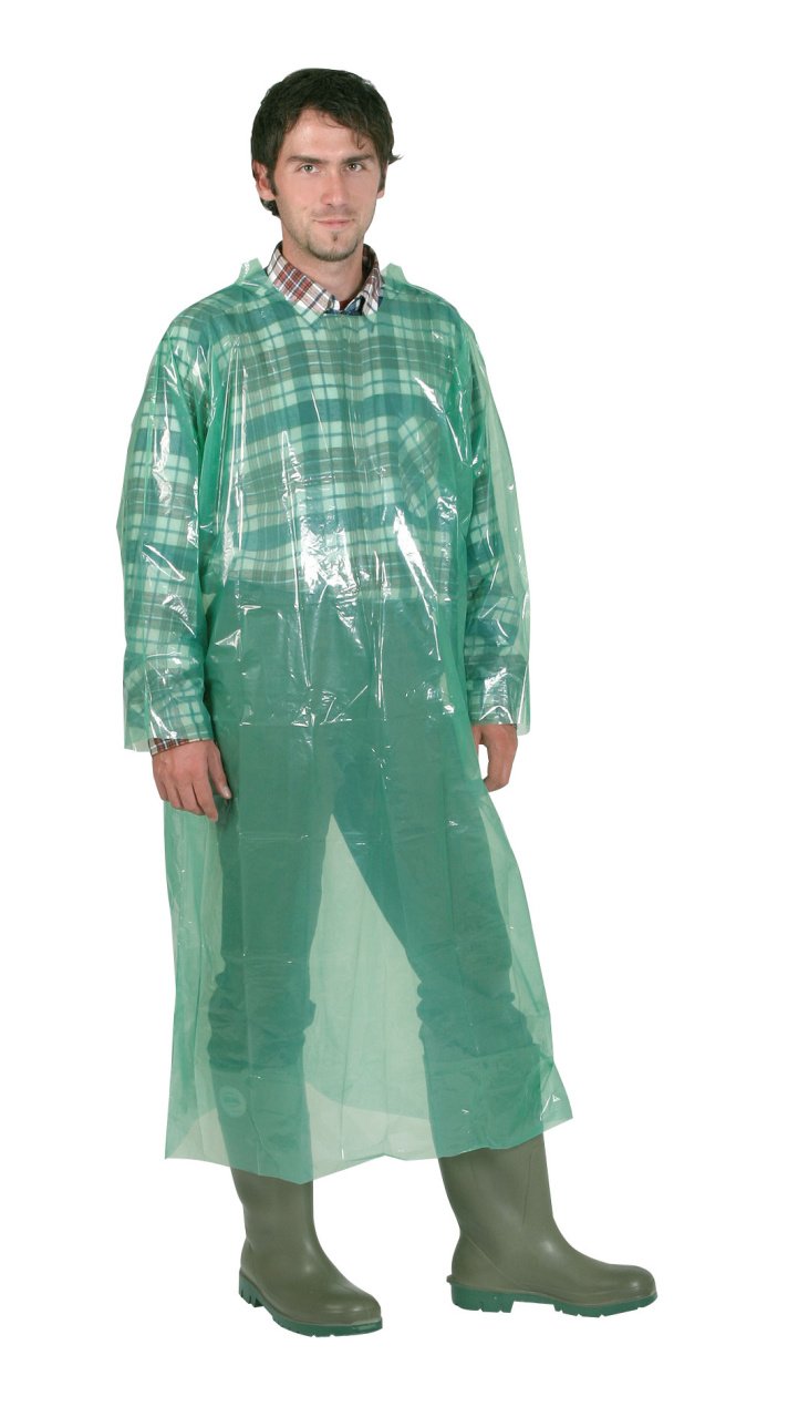 Kerbl Disposable coverall green 135cm, PE, 20pcs