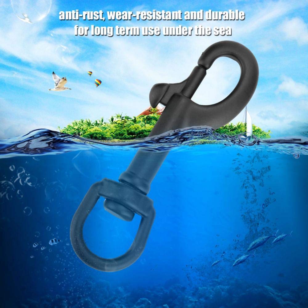 Tbest Crochet de Plongée sous-Marine, Acier Inoxydable Double Fini Boulon Snap Crochet Pivotant Eye Snap Bolt Crochet Kit Plongée sous-Marine Accessoire