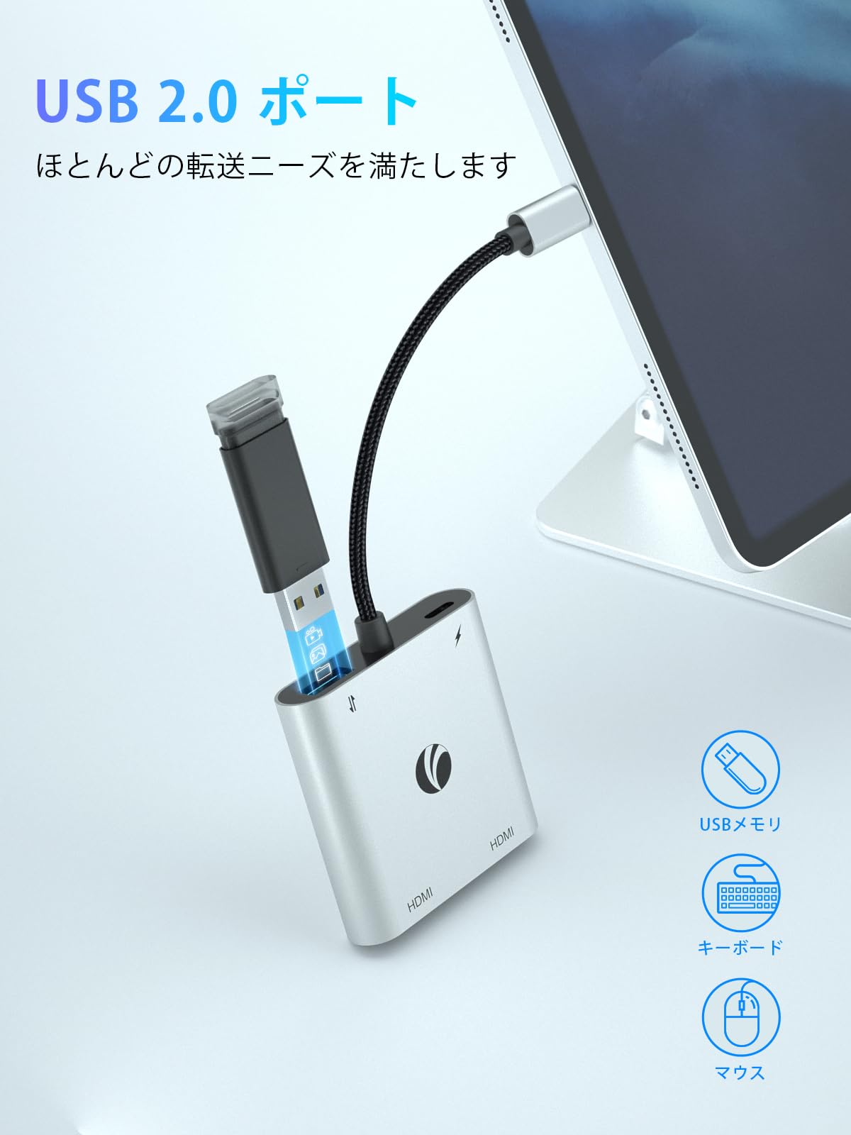 Amazon | VCOM USB-C ドッキングステーション デュアルHDMI 2.0ポート