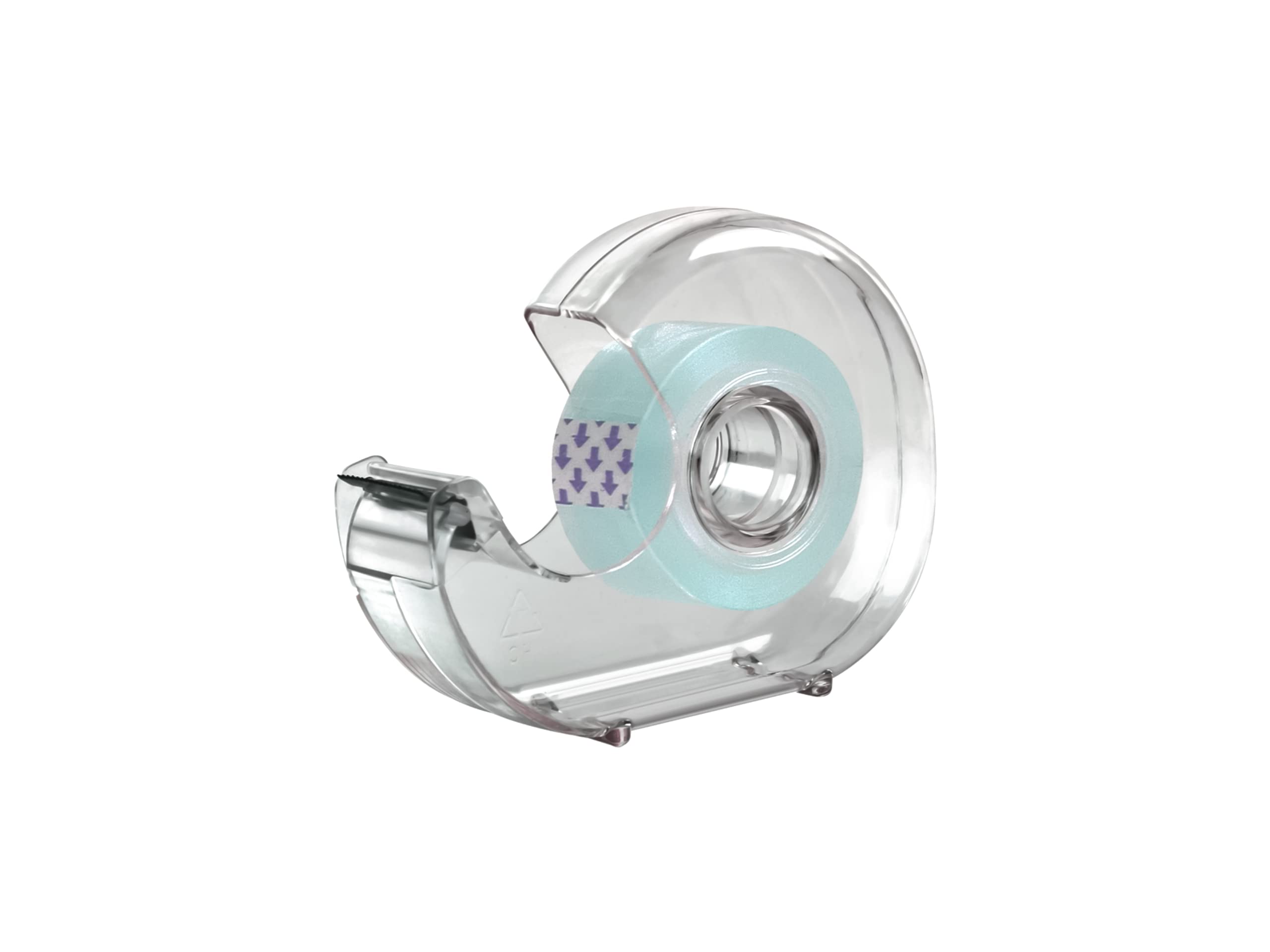 Tape Dispenser with Cutter, Clear Dispenser (Pack of 4) 1