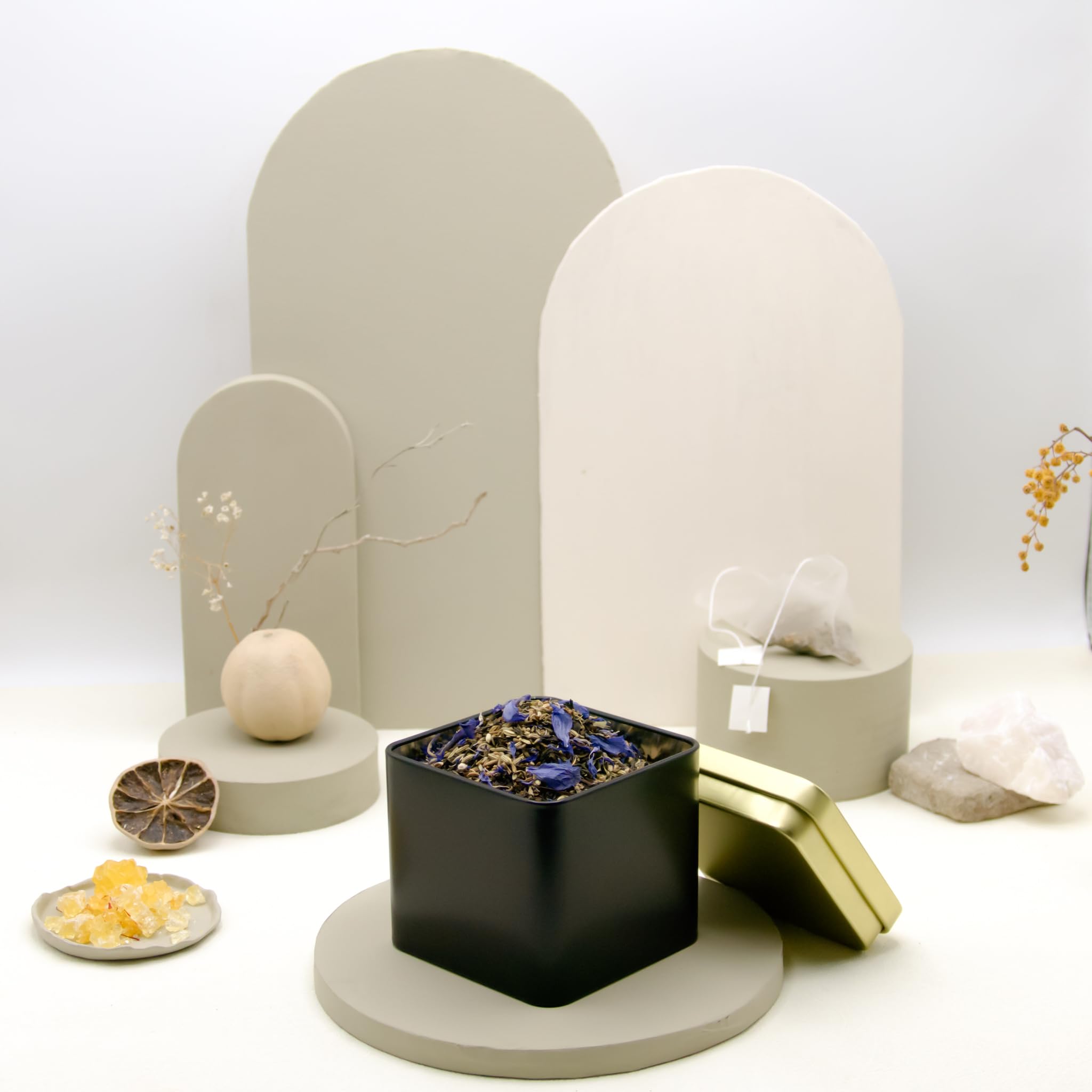 Dosenritter | 6 x hoekige voorraaddoos/theedoos aromadicht van metaal