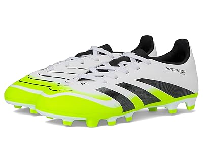 adidas Kids Club Predator Firm Ground/Multi Ground Cleats Kids Shoes White/Black/Lucid Lemon : 12 Little Kid M, Rubber/Synthetic