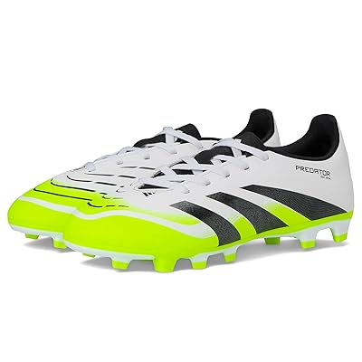 adidas Kids Club Predator Firm Ground/Multi Ground Cleats (Little Kid/Big Kid) Kids Shoes White/Black/Lucid Lemon