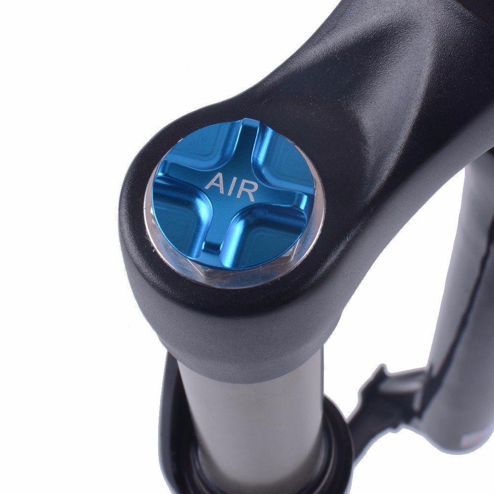 Asyduey VéLo Air Gas Schrader AméRicain Bouchons De Valve VéLo Suspension Suspension VéLo Fourche Pour VéLo De Route Bleu