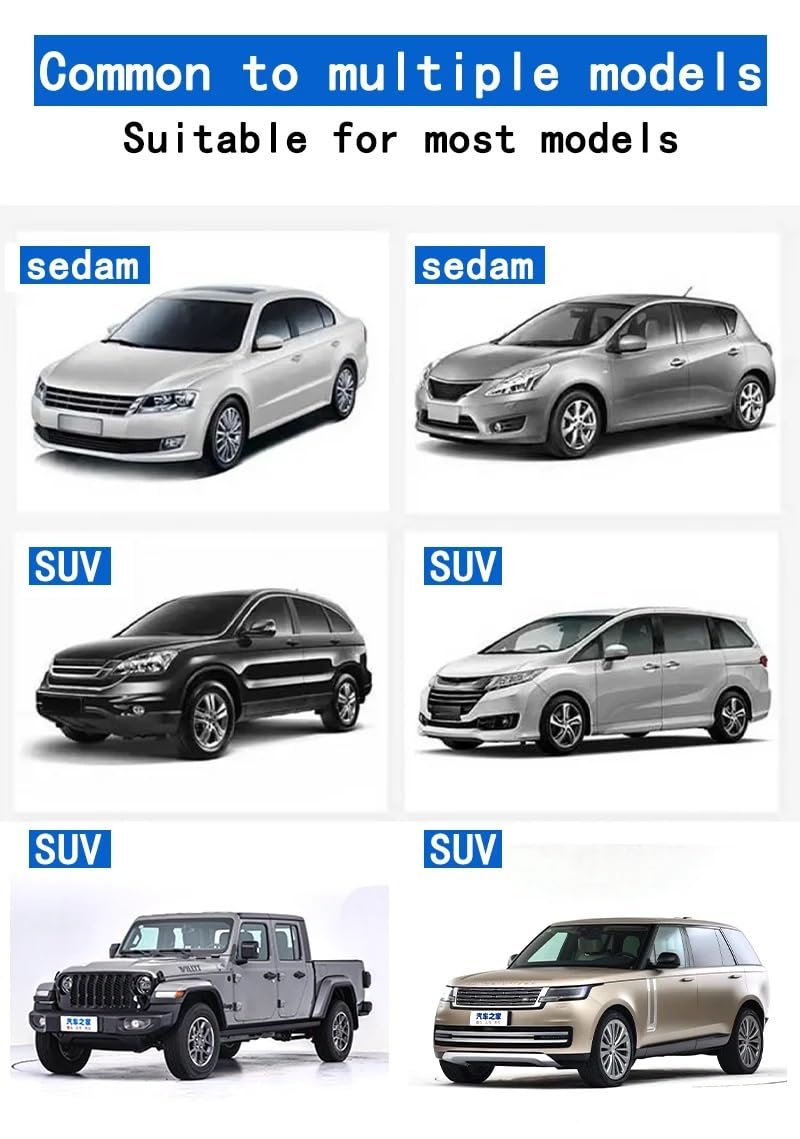 Pare-Brise de Voiture, Bords de Neige, bâche de Voiture, Pare-Soleil, Accessoires de Voiture, bâtons Anti-Collision universels Quatre Saisons (Color : 2, Size : SUV)