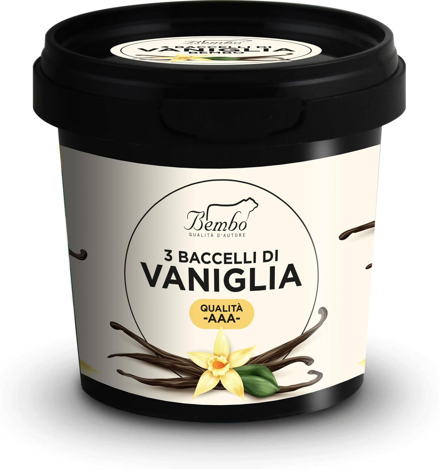 3 Baccelli di Vaniglia Bembo lunghezza 18/19 cm Sotto Vuoto – Ideali per Pasticcieri, Gelatieri, Chef e Appassionati – Vaniglia in confezione anti luce e anti ossidazione