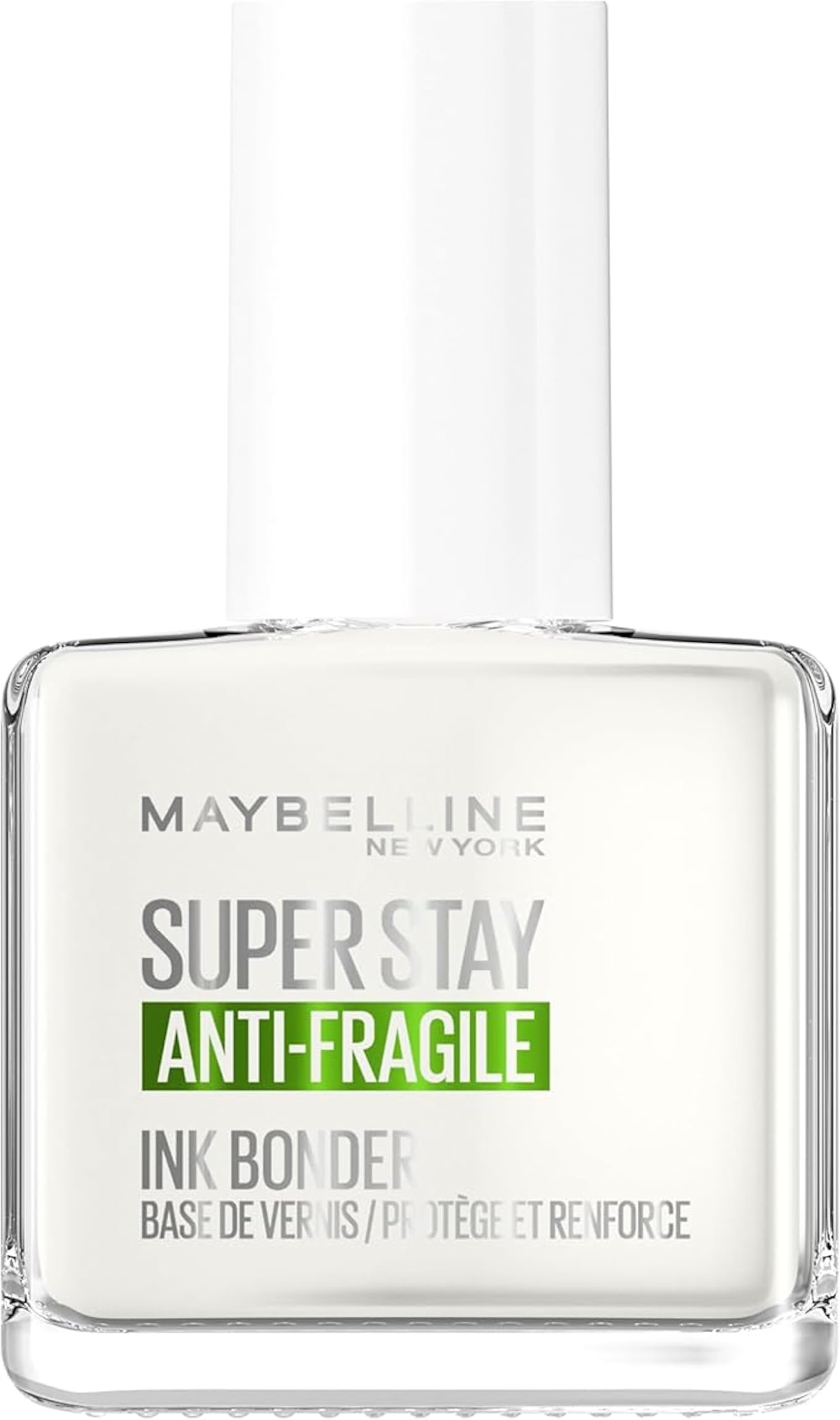 Maybelline New York - Vernis Soin des Ongles - Base Renforçatrice Et Protectrice - Protège l'Ongle et Prolonge la Tenue du Vernis - Superstay Ink Bonder - 12 ml