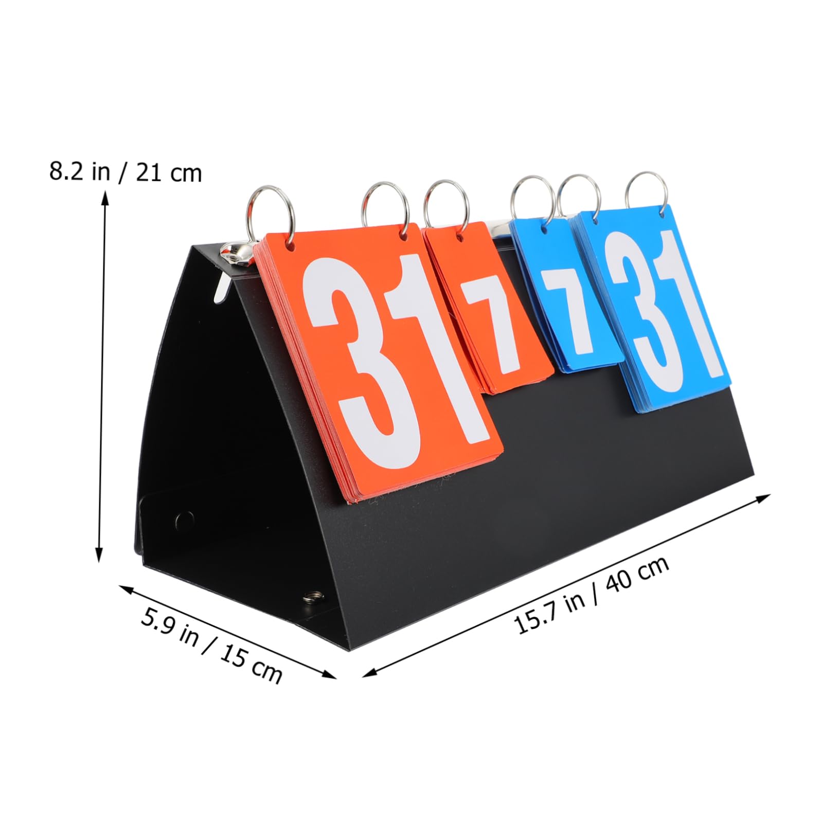 BESTonZON Tabellone Segnapunti da Tavolo a 4 Cifre Nero PVC Acciaio