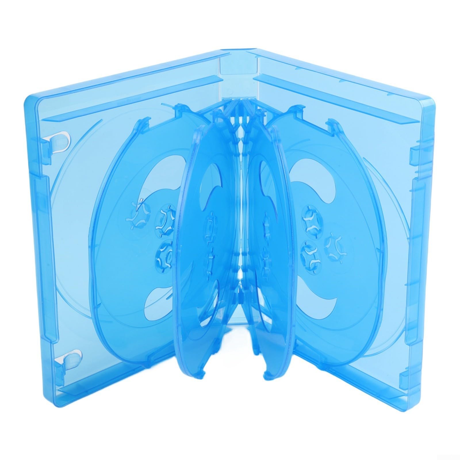 CD Case 22mm, 10 Disc for BLU-RAY DVD Storage Box Holder for MEDIA Organiser(Blue)