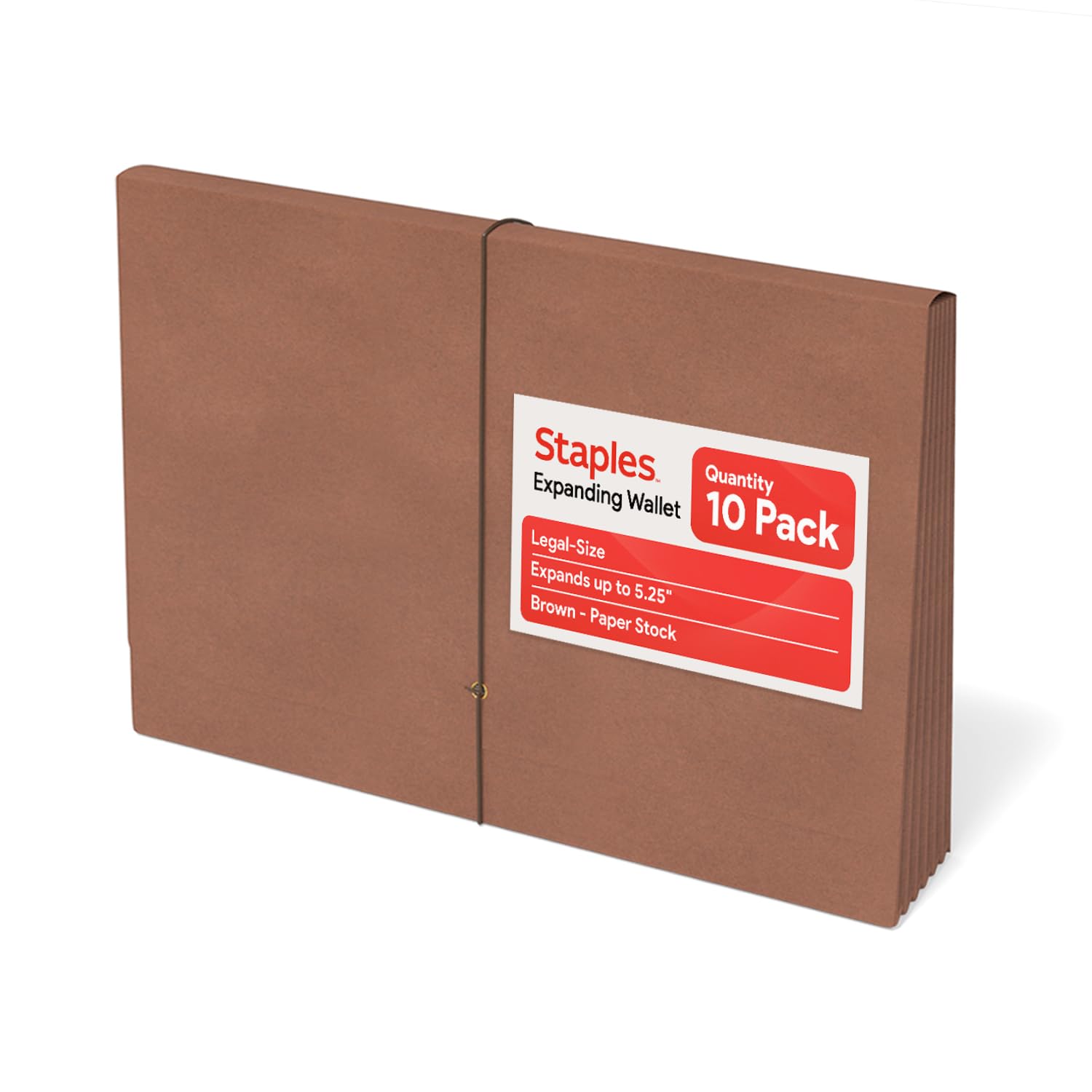 Amazon.com : Staples Expanding Wallet, Legal Size, Brown Redrope