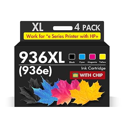 936XL 936 Ink Cartridges Combo Pack: Replacement for HP Ink 936XL Black and 936 Color Combo Pack for HP OfficeJet Pro 9120e Series 9125e 9122e 9128e 9110b 9120b 9130b 9130e 9135e 9730e Printer