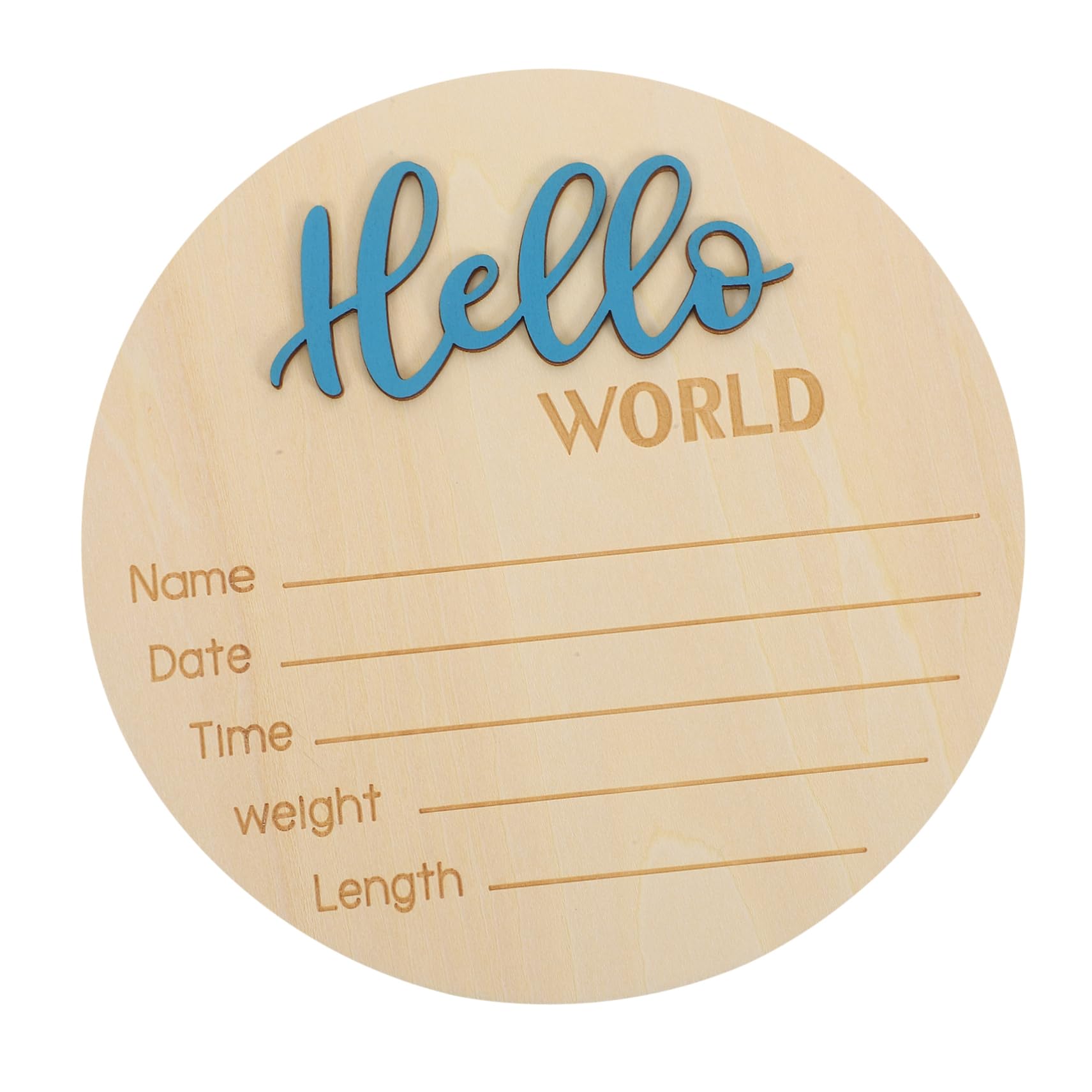 BESTonZON Infant Birth Announcement Sign Wooden Bulletin Board Ideas for Baby Naming