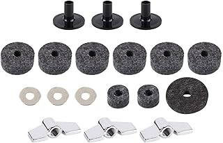 Tomotato Cymbal Replacement Accessories Cymbal Felts Hi-Hat Clutch Felt Hi Hat Cup Felt Cymbal Sleeves with Base Wing Nuts and Cymbal Washer for Cymbal Stacker for Most Drums