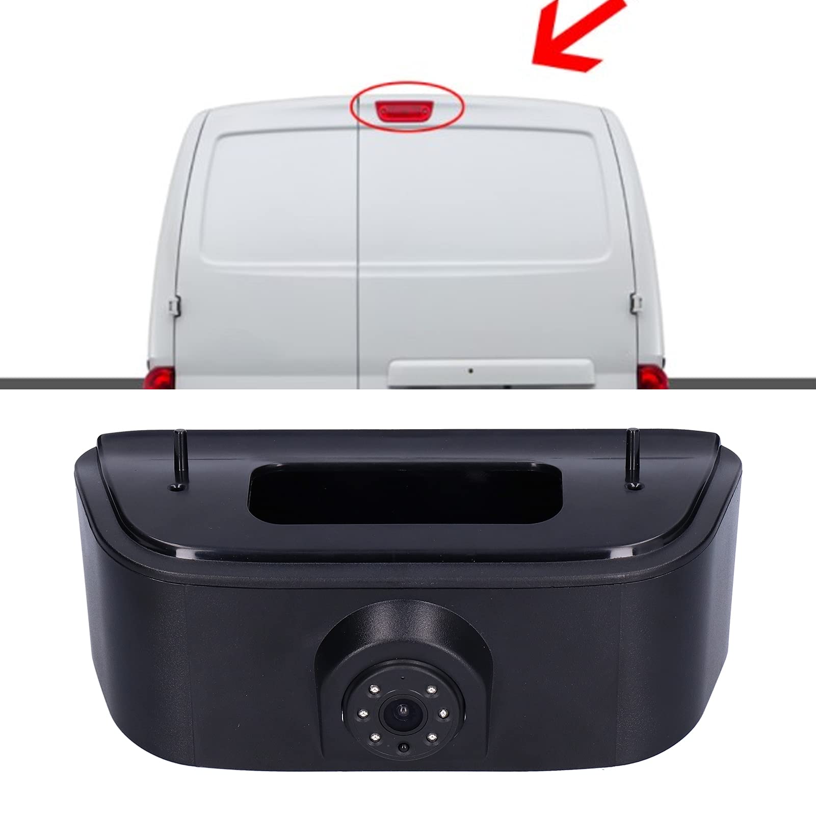 Generic Telecamera di Retromarcia Adatta per NV200 2010-2017 Telecamera di Retromarcia con Luce Freno IP68 con Visione Notturna e Grandangolo