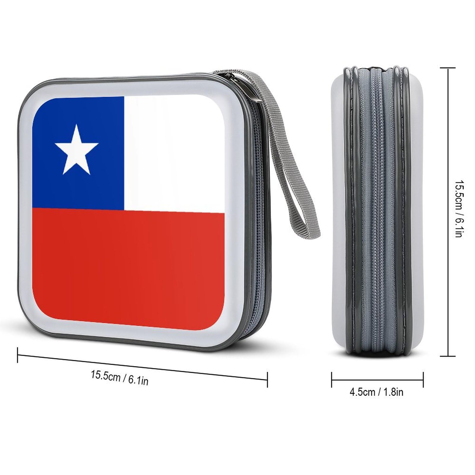 Chile Flag CD Case DVD Storage Case Portable