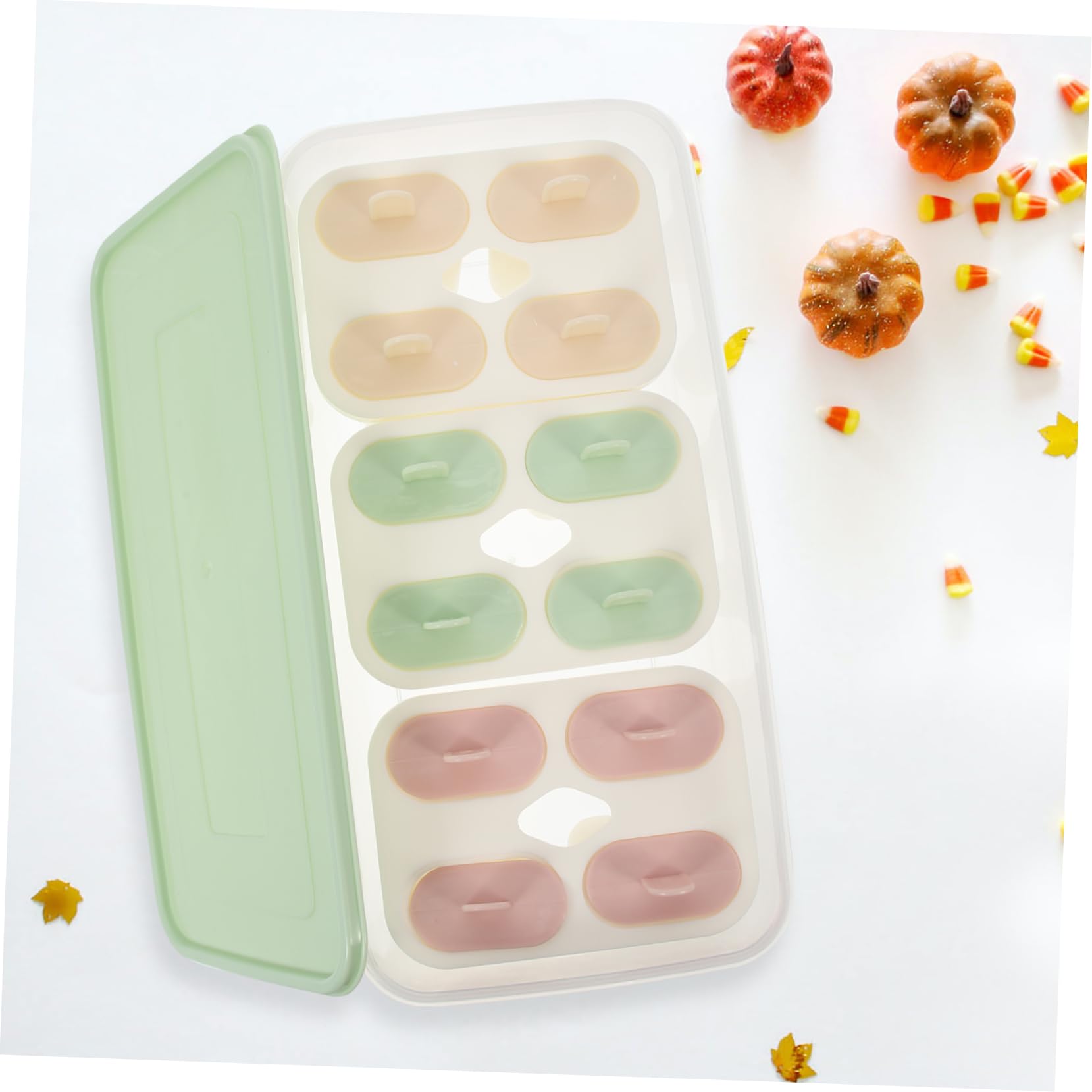 Moule à Glace Pop 3, 3 L en Pp Vert Couvercle, 1 Set