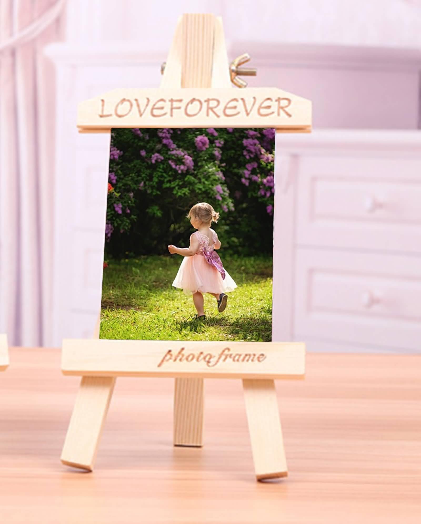Bilderrahmen Zum Hinstellen, Bild 20 x 25 cm Anzeigen, Rechteck LOVEFOREVER Bilderrahmen für Home Decor, Senkrecht, Tischplatte, Holz und Acryl