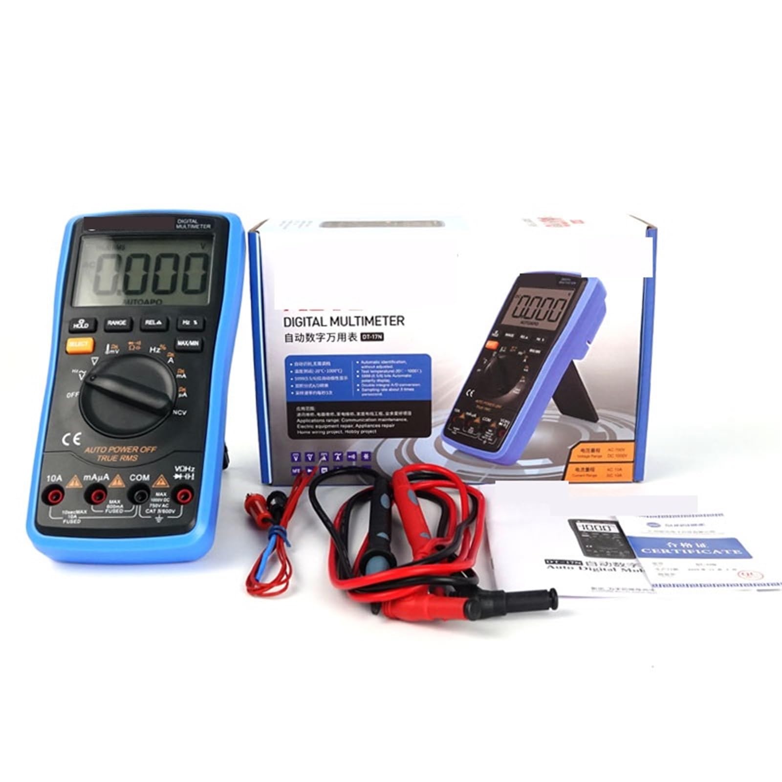 Multimetr, Automatyczny zakres LCD Wyświetlacz Multimetr Cyfrowy Multimetr Automatyczny Cyfrowy Instrument Tester Do Narzędzi Naprawczych