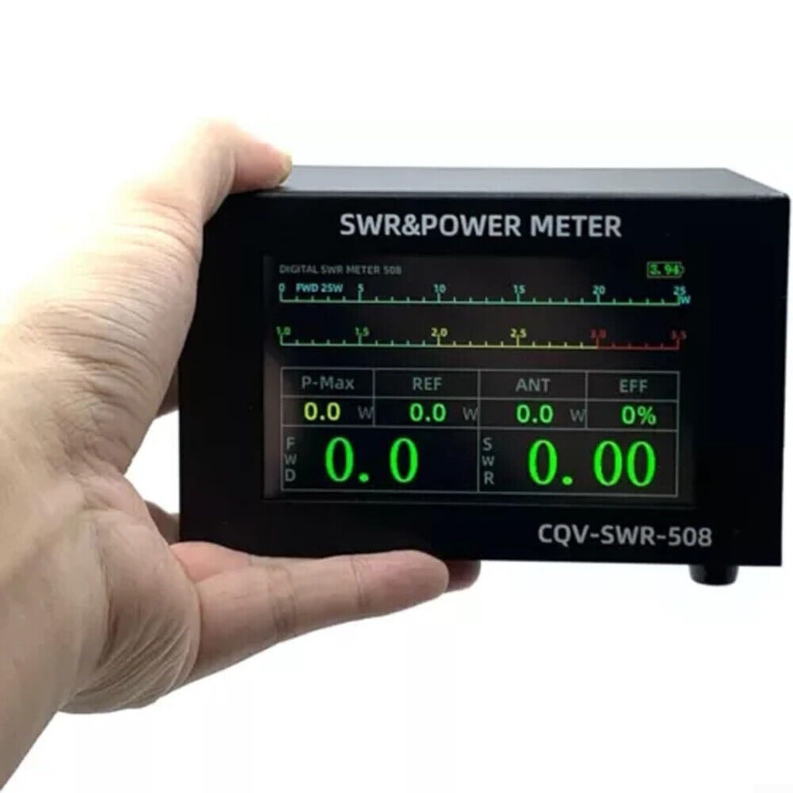 CQV SWR 508 1.8-54Mhz SWR Medidor de potencia 200W Medidor digital de onda estacionaria Medidor de onda estacionaria de onda corta con pantalla LCD