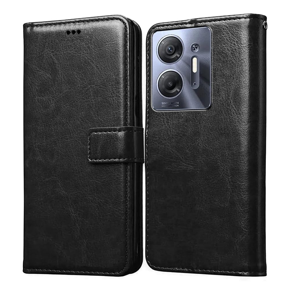 Amazon Brand- Solimo Flip for Infinix Hot 30 5G (Leather_Black) (B0CK29DXLW) Amazon Price History, Amazon Price Tracker