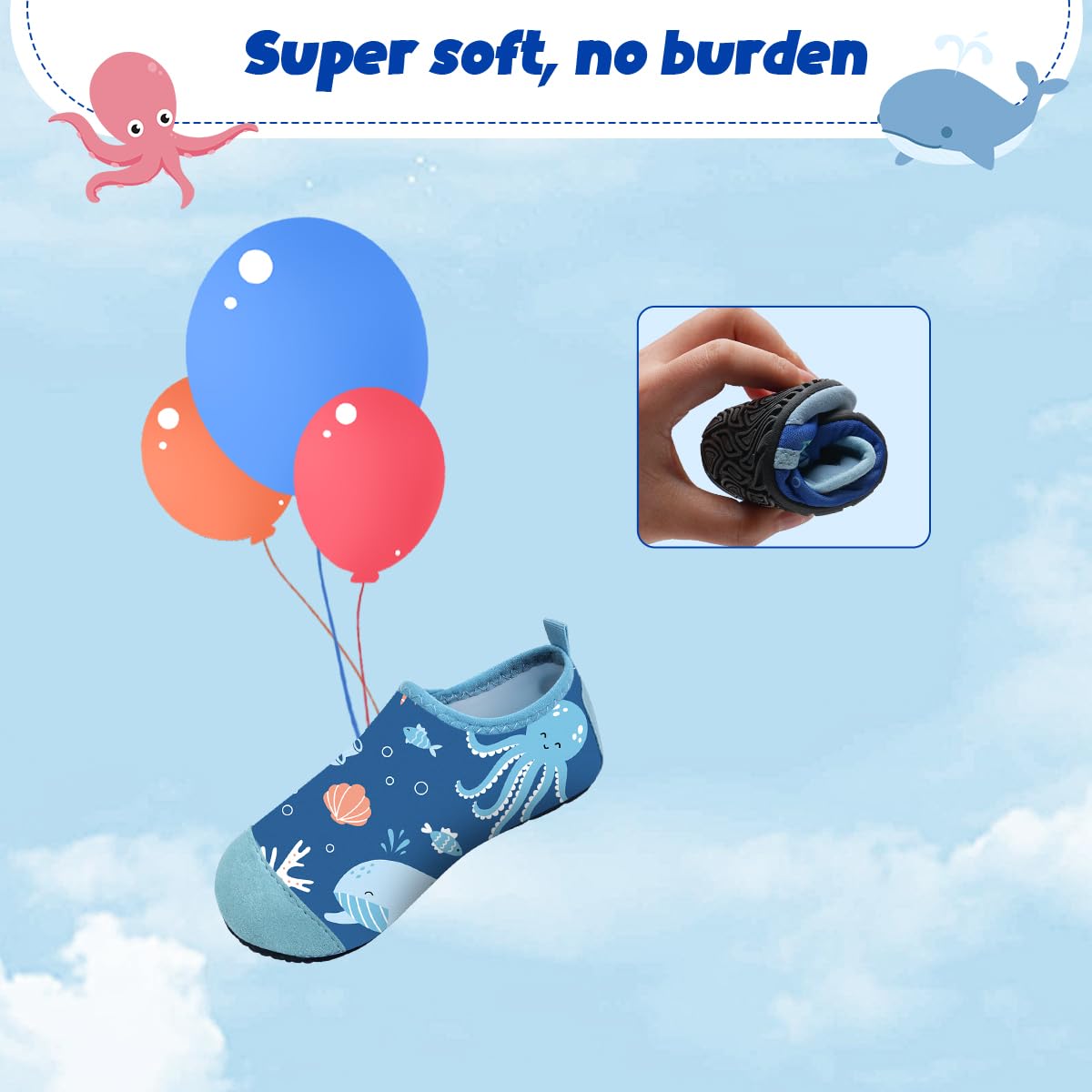 Scarpe da Scoglio Scarpe da Sport Acquatici Bambino Scarpe Mare Piscina Bambini Scarpe da Spiaggia Immersione Ragazzo Ragazza Water Shoes Scarpe a Piedi Nudi per Surf Sportivo