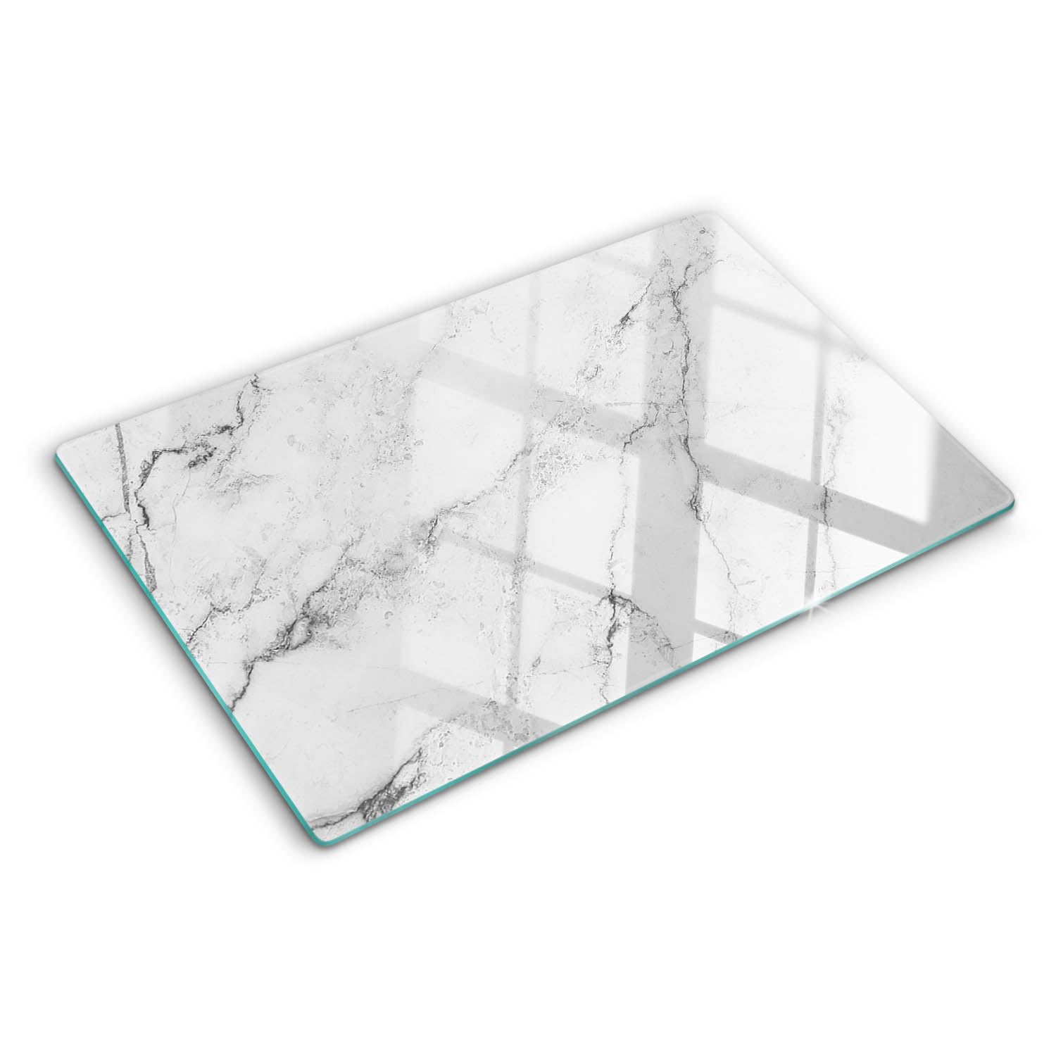 Tulup Tagliere Vetro Temperato - 80x52cm - Copri Piano Cottura - Marmo