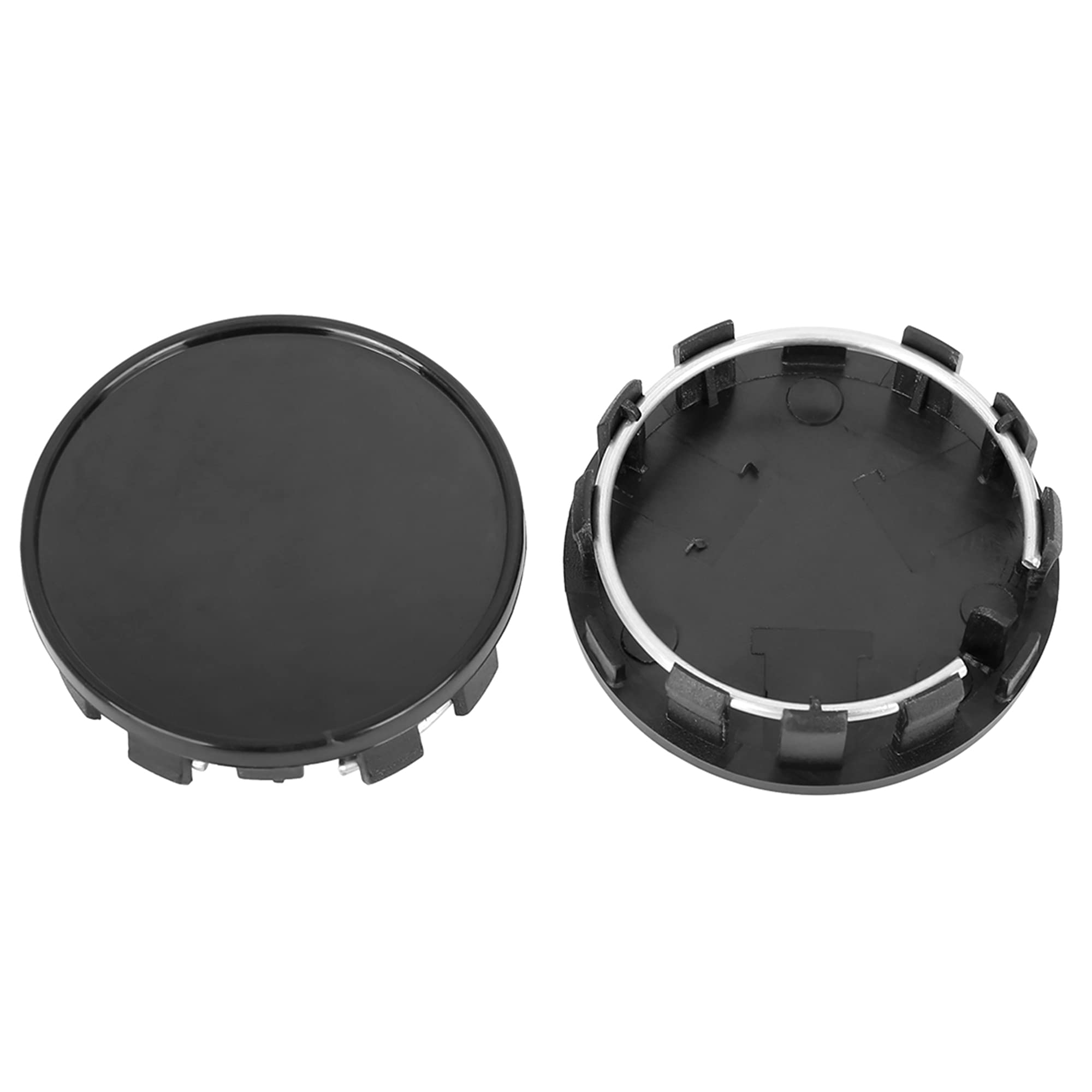 Cap De Roue 4 X Silver/black 54mm Plastic Nissan Centre Wheel Alloy Hub ...