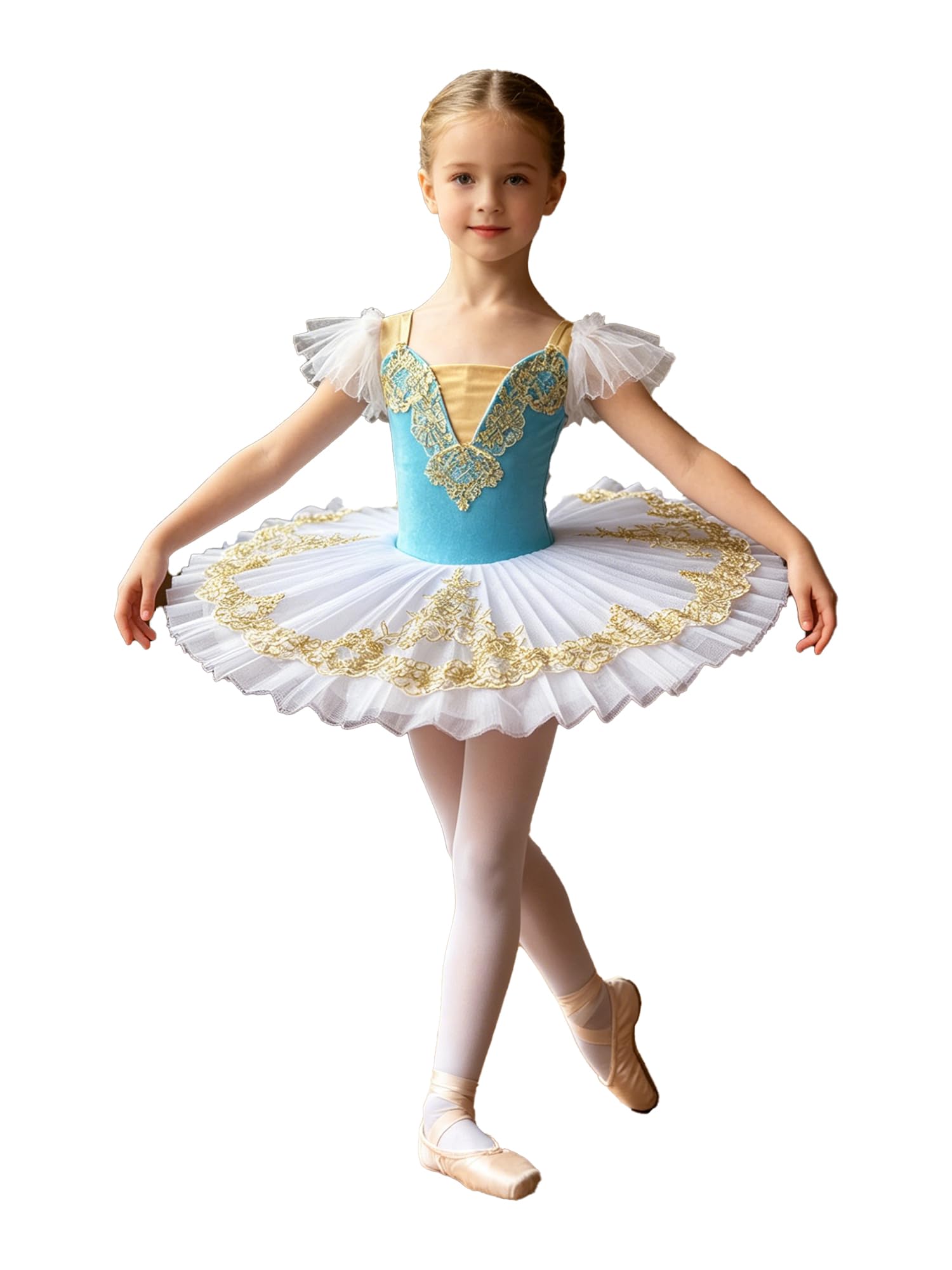 dPois Kinder Sweatkleid Mädchen Ballett Tütü Abendkleid Abendkleid Boho Kleid Festliches Kleid Ballettkleid Tanzkostüm Sommerkleid Tanzkurs