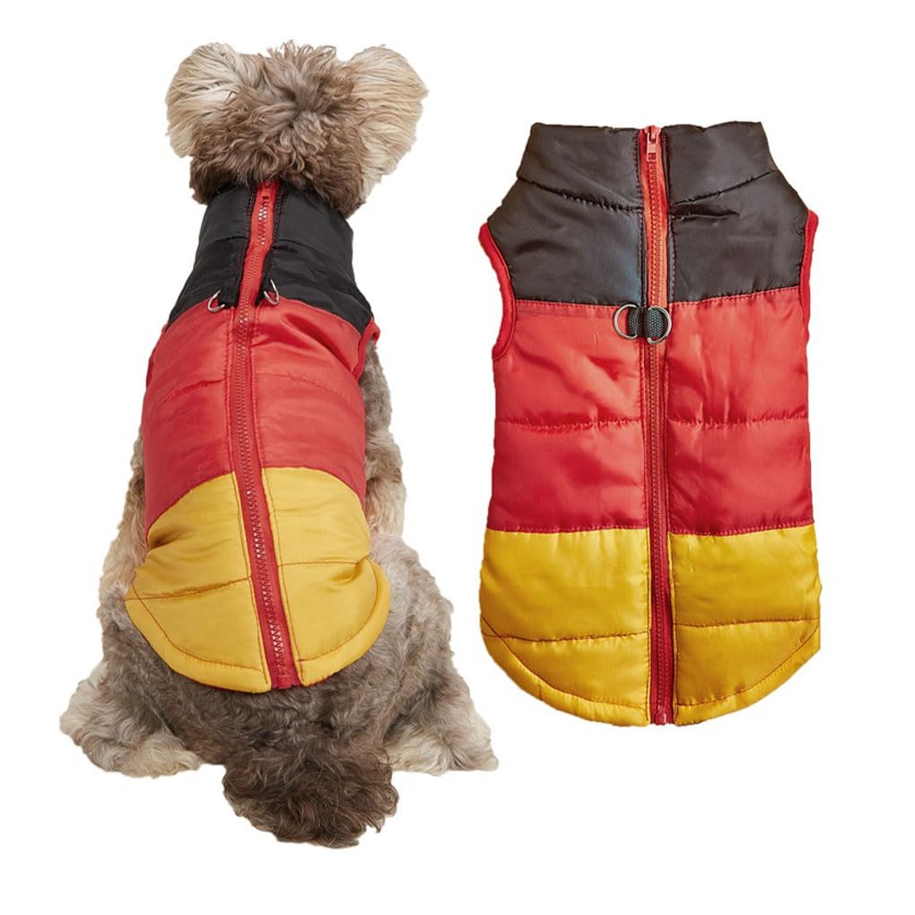 Juego de 10 prendas de invierno para mascotas de poliéster para perros pequeños y gatos, ropa acolchada de invierno, abrigo para perro, color azul, talla XL