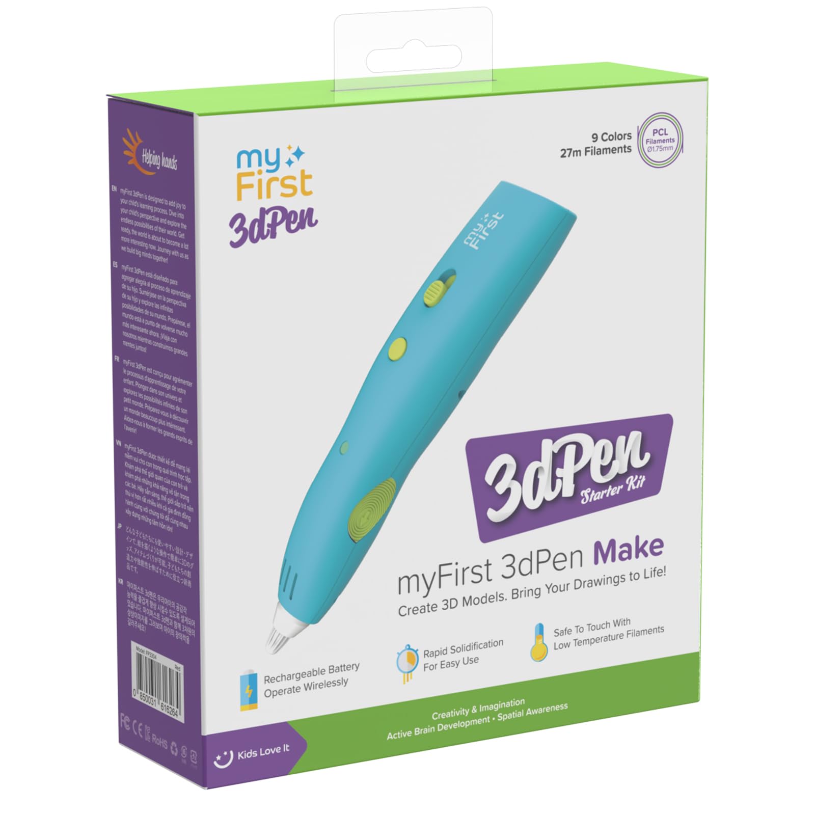 Golden Toys MyFirst 3D Pen Make Blue, Multicoloured - 3D Pen - 9