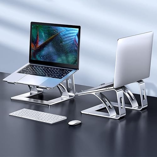 Miniatura 2 de Laptop Bracket Aluminum Alloy Desktop Elevated Suspension Bracket Vertical Radiator Base Cervical Spine Protection Frame Office Durable