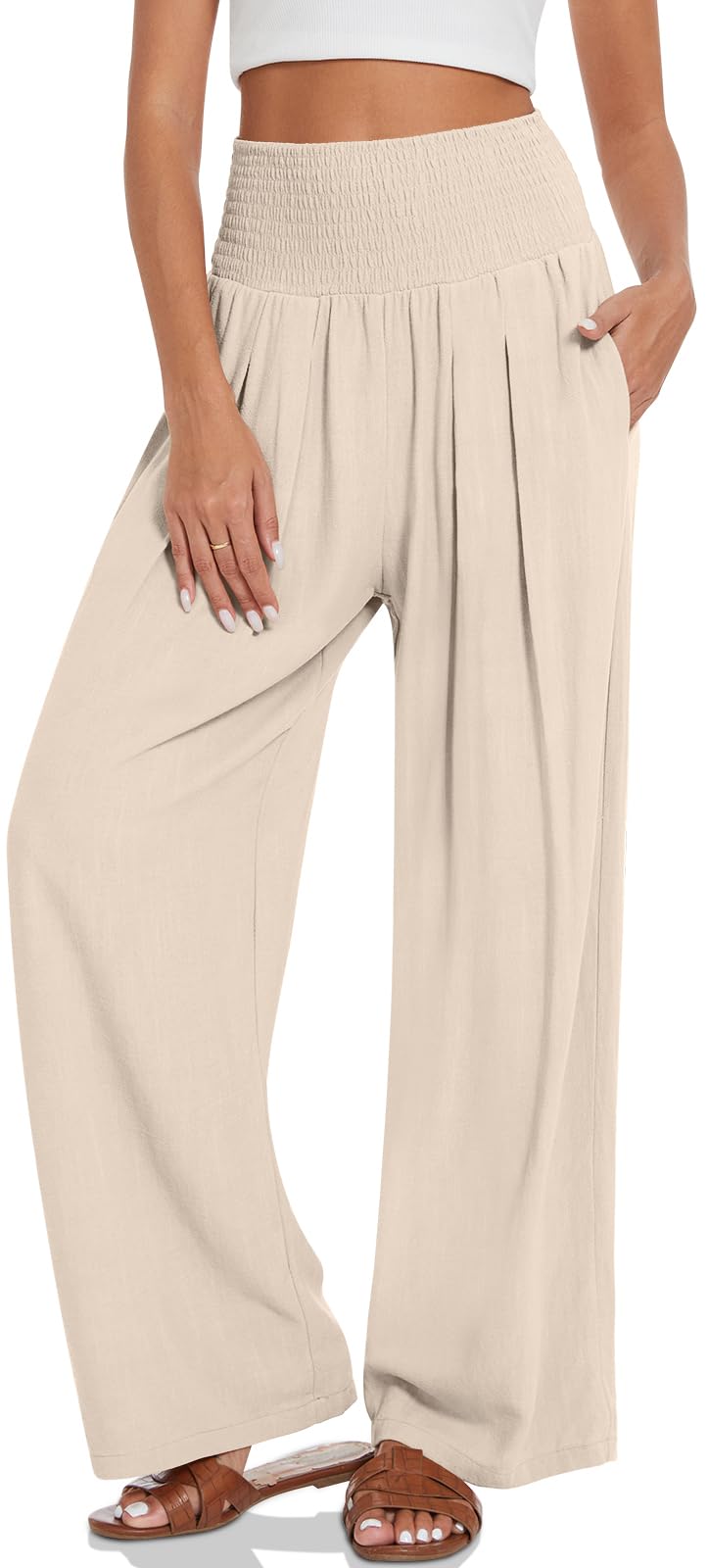 UEU Linen Palazzo Pants