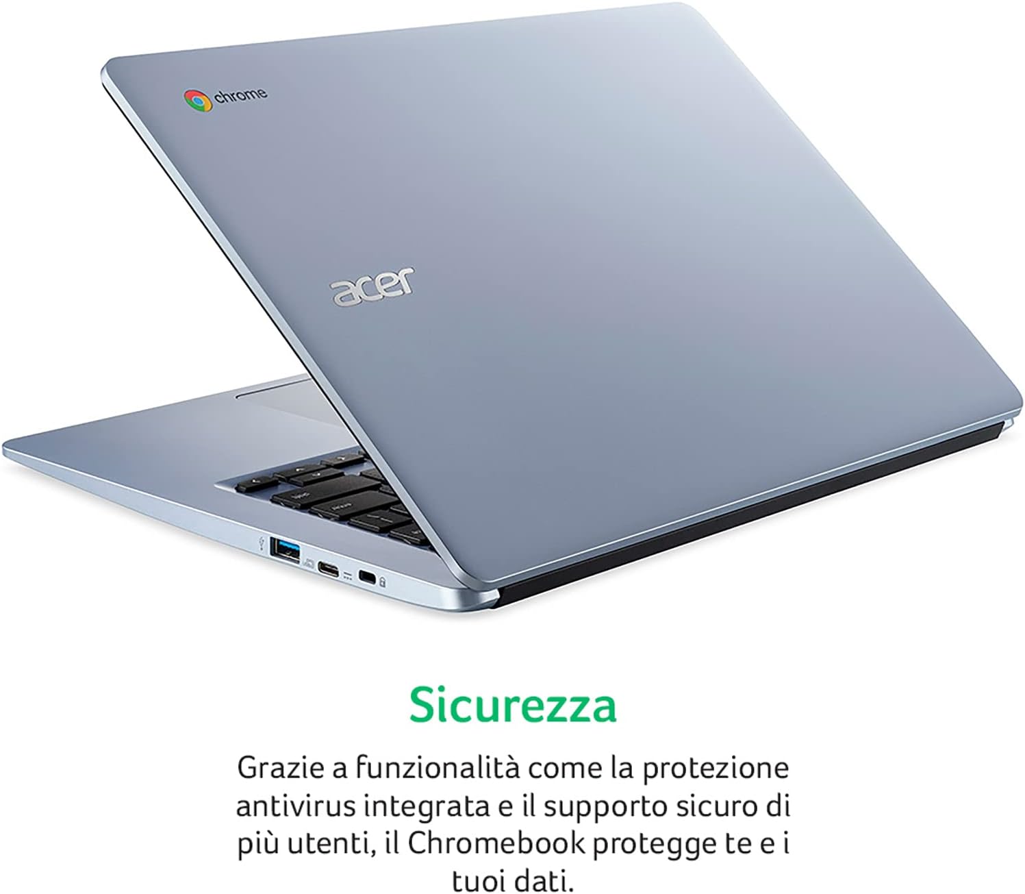 Acer Chromebook 314 CB314-1H-C15P Notebook, Pc Portatile, Processore Intel Celeron N4020, Ram 4 GB DDR4, eMMC 64 GB, Display 14 IPS FHD LED LCD, Scheda Grafica Intel UHD, ChromeOS, Argento (Silver) Acer Chromebook 314 CB314-1H-C15P Notebook, Pc Portatile, Processore Intel Celeron N4020, Ram 4 GB DDR4, eMMC 64 GB, Display 14 IPS FHD LED LCD, Scheda Grafica Intel UHD, ChromeOS, Argento (Silver)