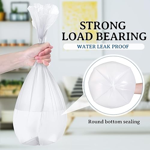Miniatura 4 de Glenmal 1000 bolsas de basura pequeñas compostables de 2.6 galones, bolsas de basura pequeñas compostables para baño, bolsas de basura sin perfume,