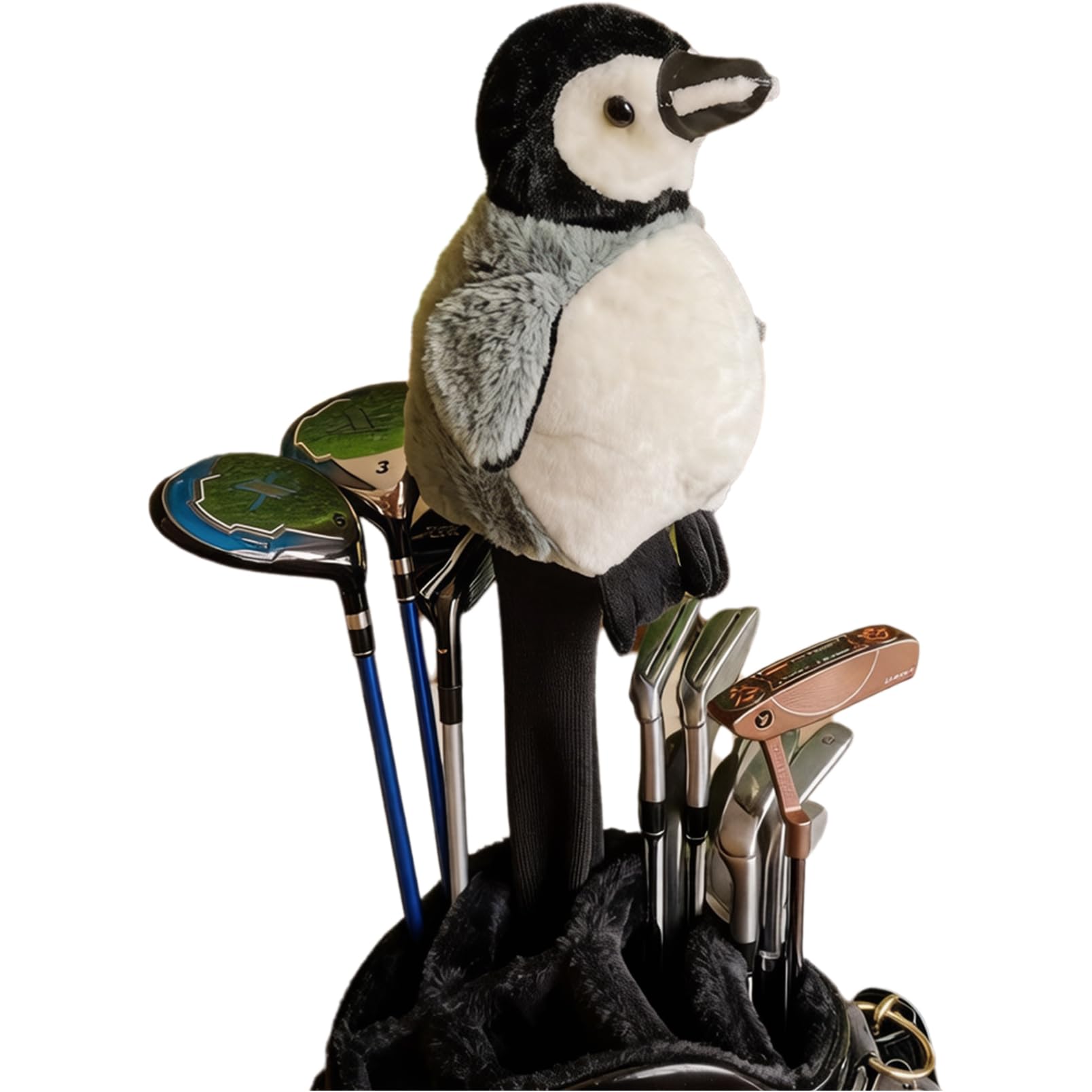 dPois Protector de Cabezal para Palo de Golf Estilo Pingüino Funda Suave para Madera Accesorio Deportivo