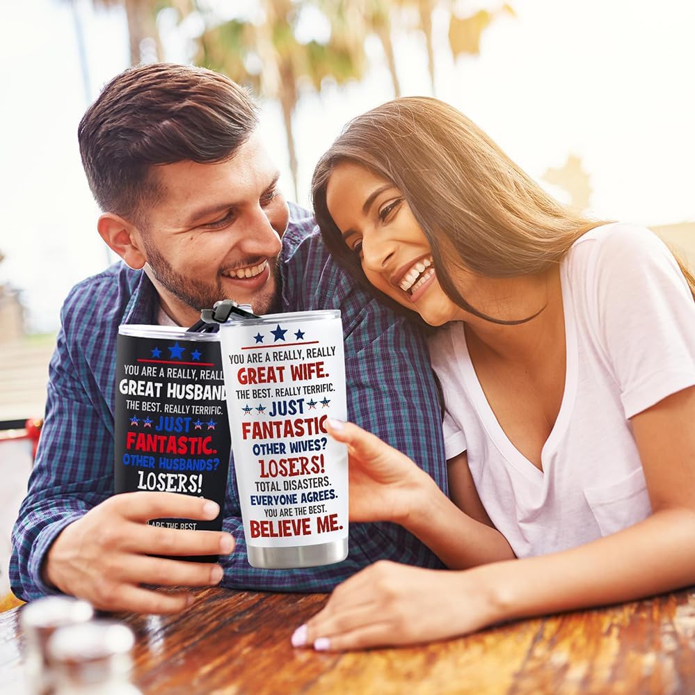 Valentines Day Gift for Wife Gifts from Husband, Best Wife Ever Tumbler Gifts - Happy Anniversary Birthday Presents for Her, 20 OZ Stainless Steel Insulated Valentines Day Travel Coffee Tumbler Cup - Image 6